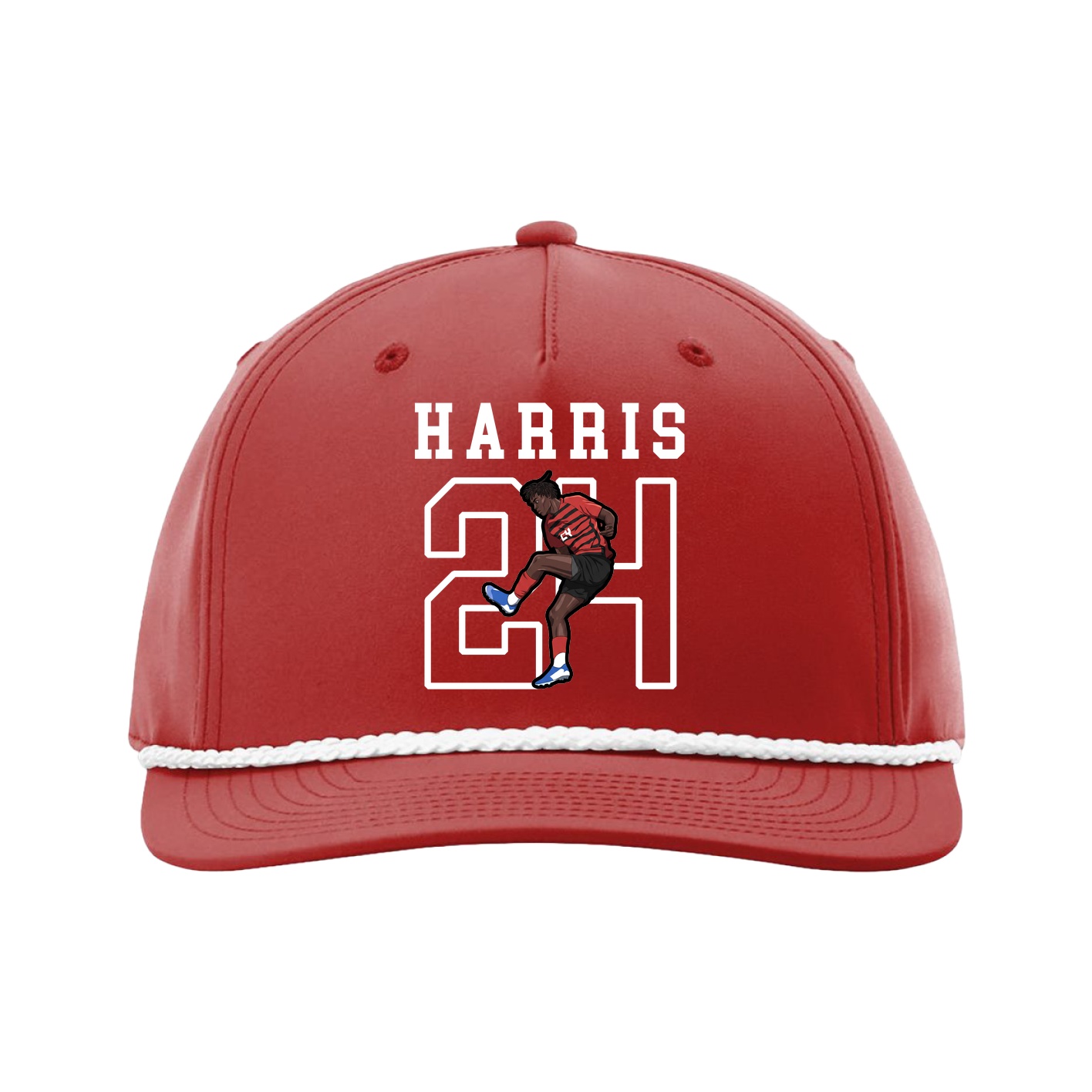 Five-Panel Classic Rope Cap — Shirsey in Red