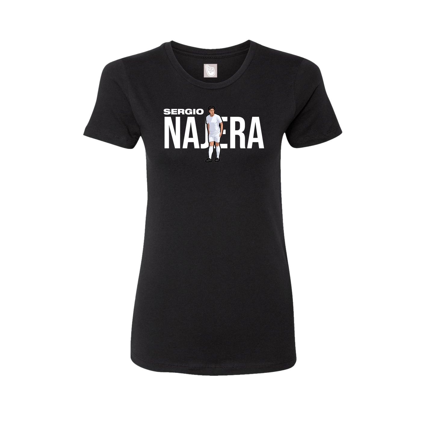 Fitted Women's Tee — Player Name in Black