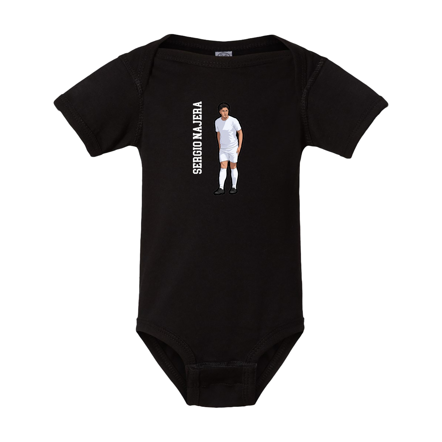 Baby Onesie — Name Vertical in Black