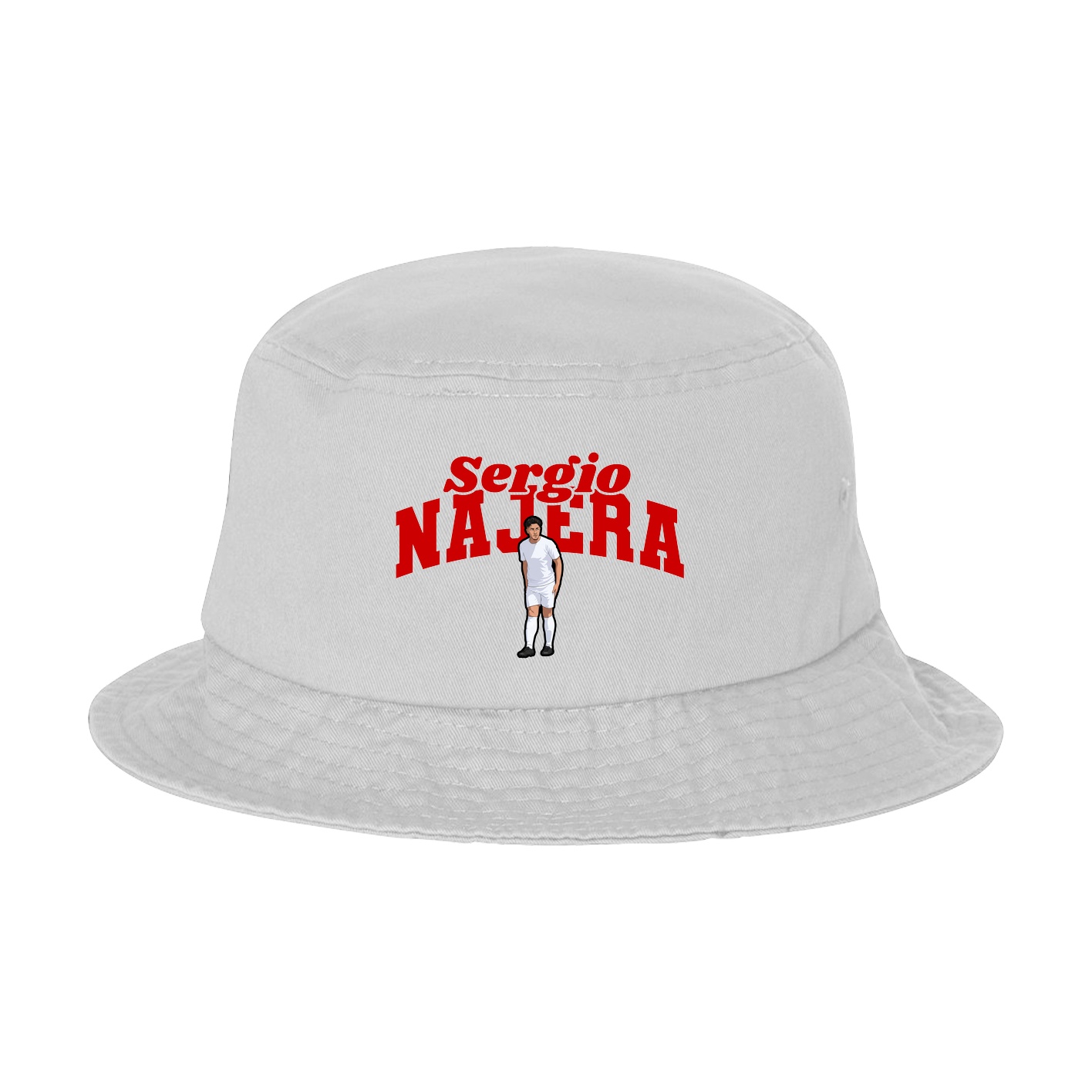 Bucket Cap — Signature Arch in White