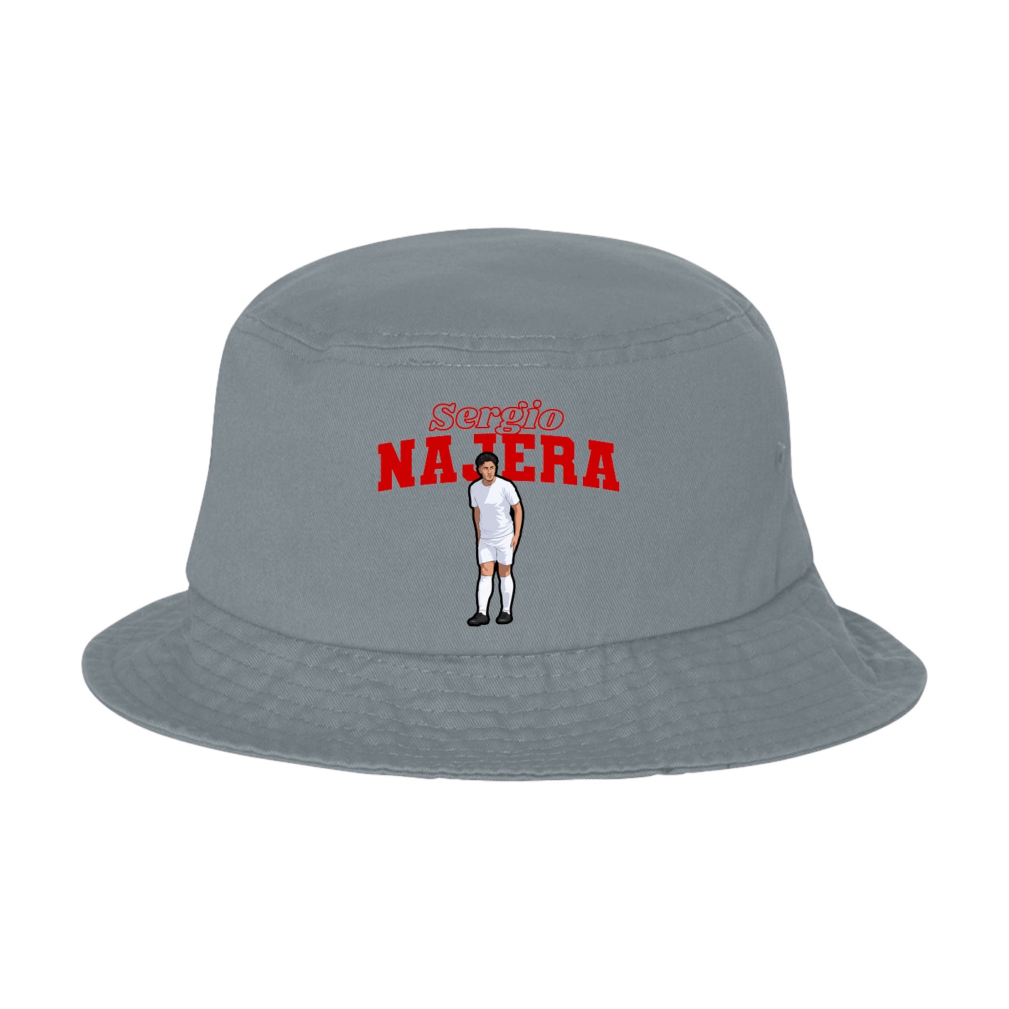 Bucket Cap — Name Arch in Grey