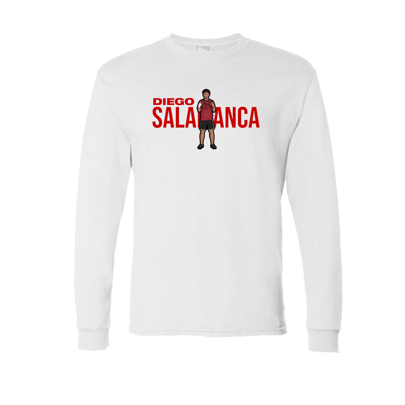 Long Sleeve Tee — Player Name in White