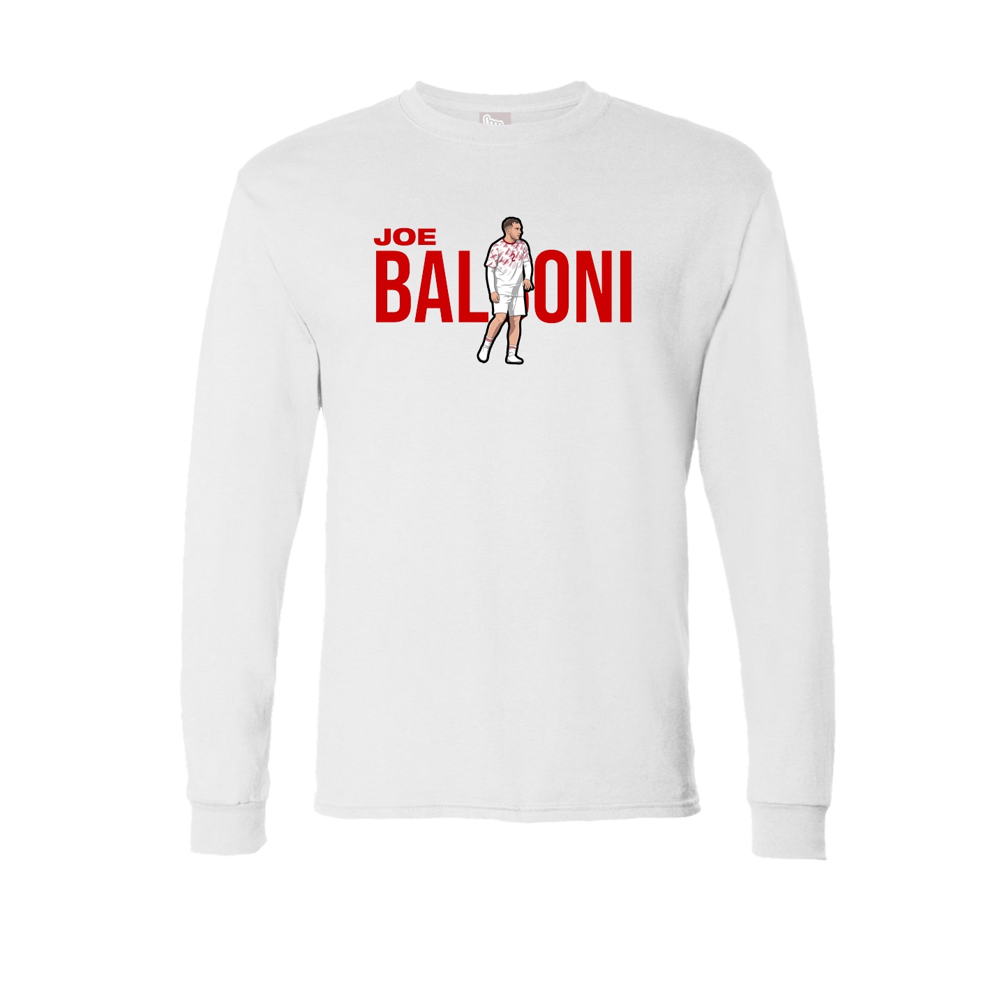 Long Sleeve Tee — Player Name in White
