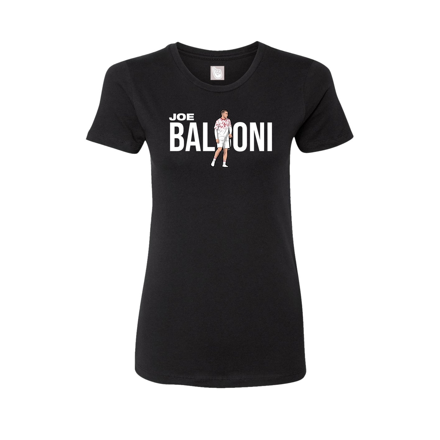 Fitted Women's Tee — Player Name in Black