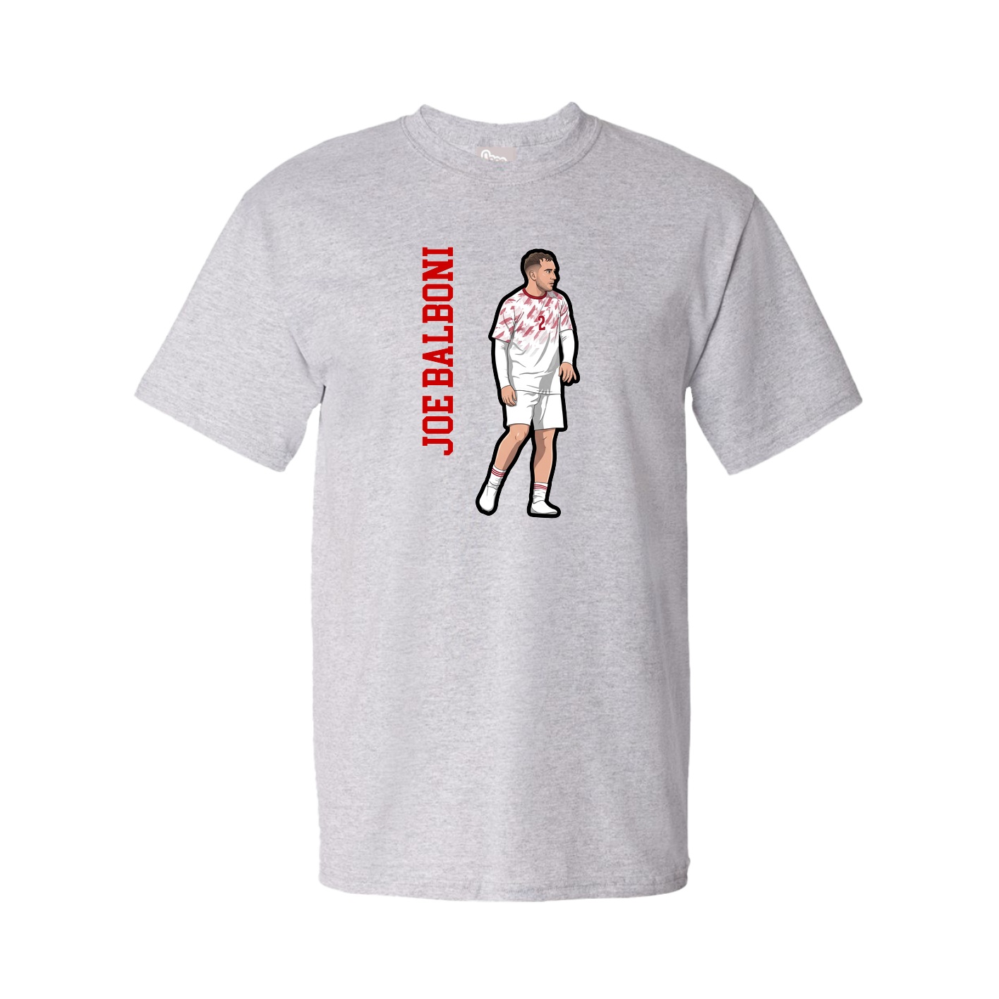 Tee — Name Vertical in Grey