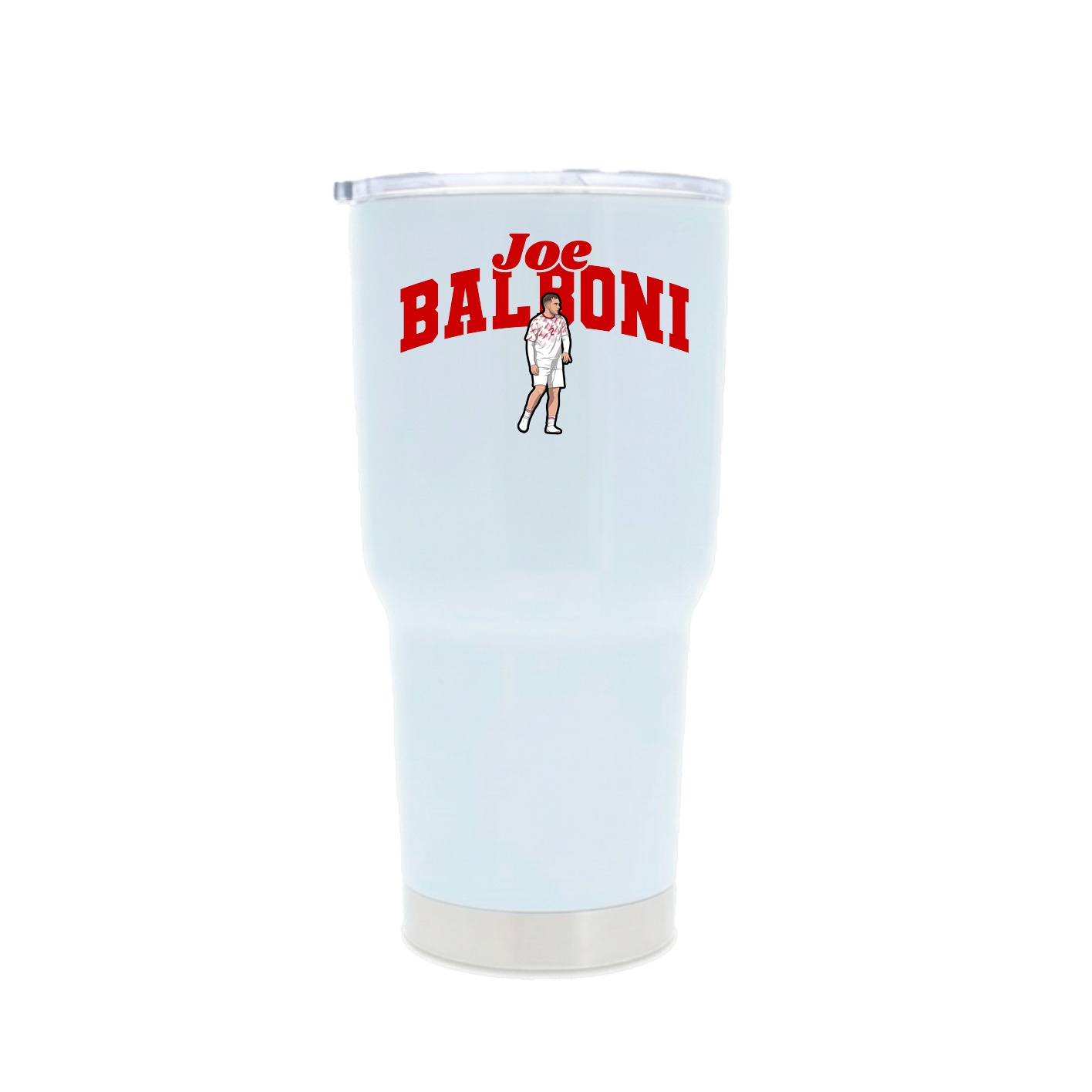 30oz Stainless Steel Tumbler — Signature Arch in White