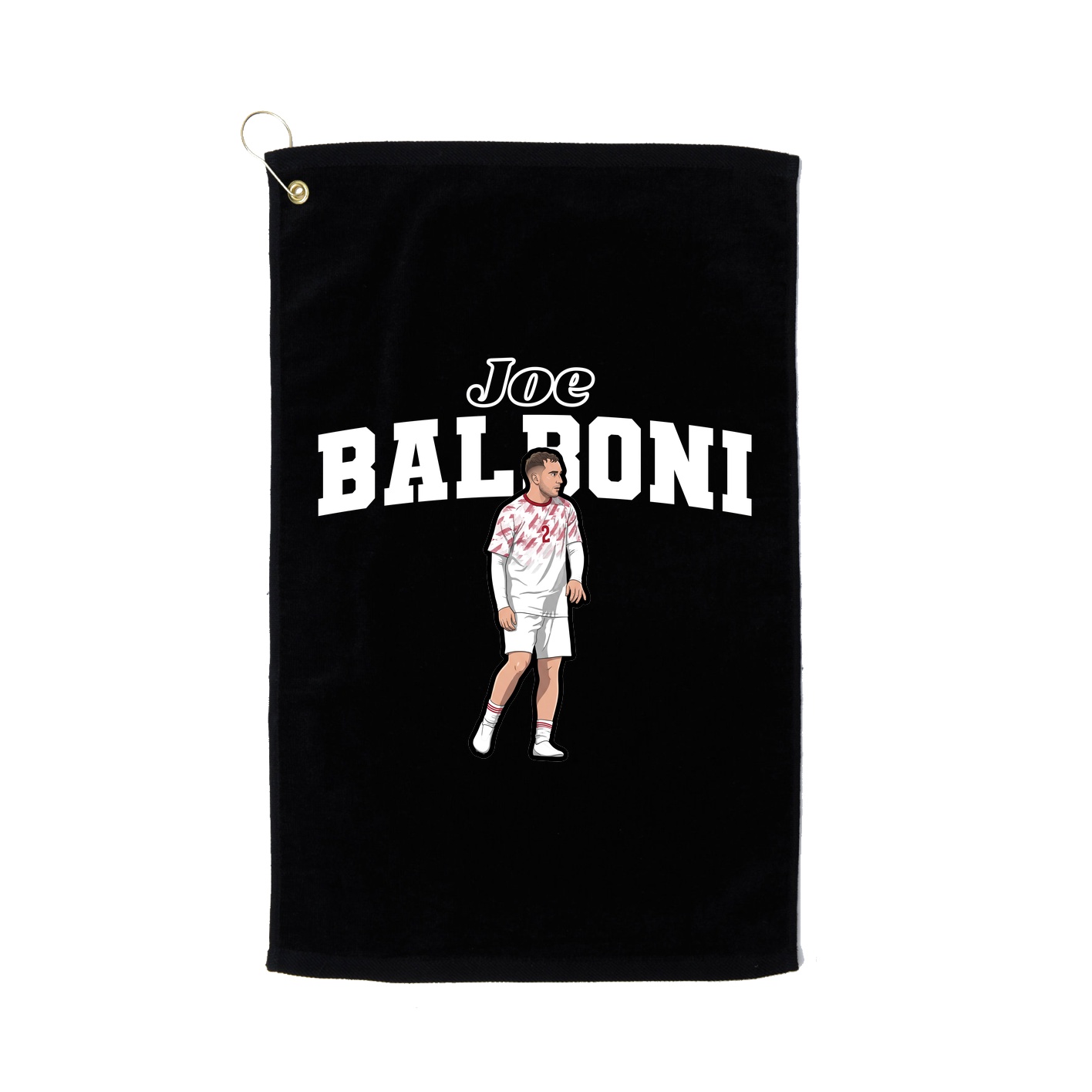 Golf Towel — Name Arch in Black