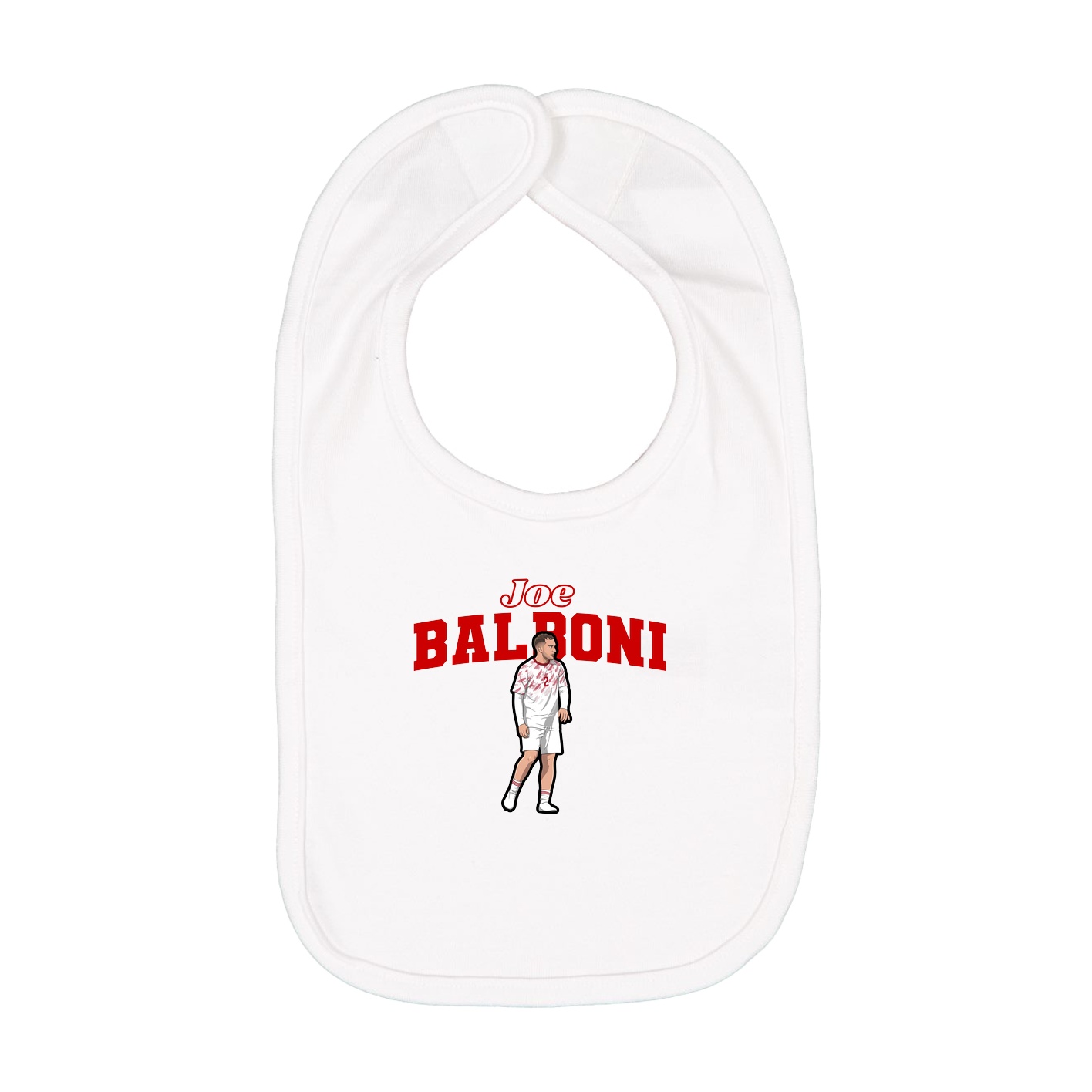 Infant Bib — Name Arch in White