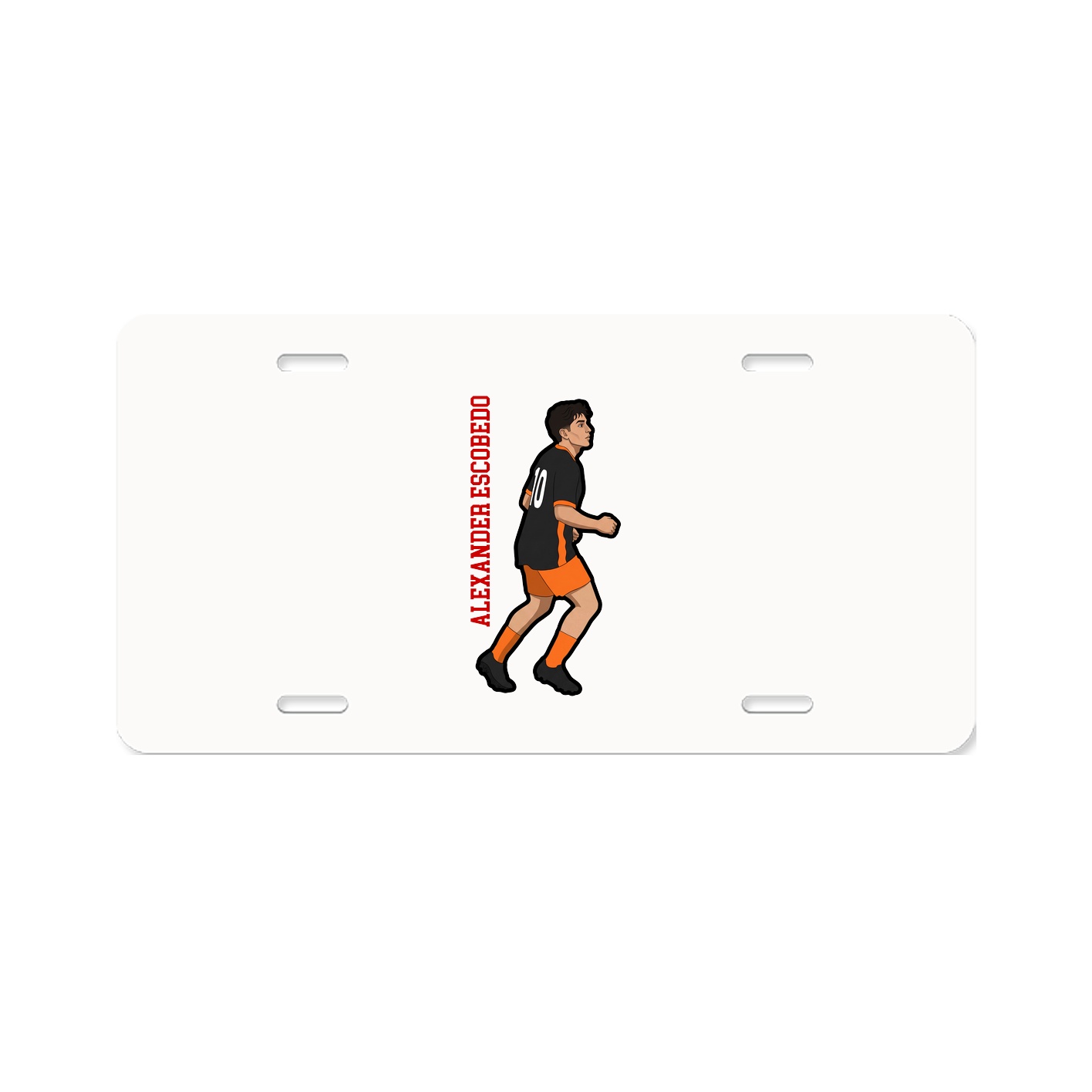 License Plate — Name Vertical in Classic