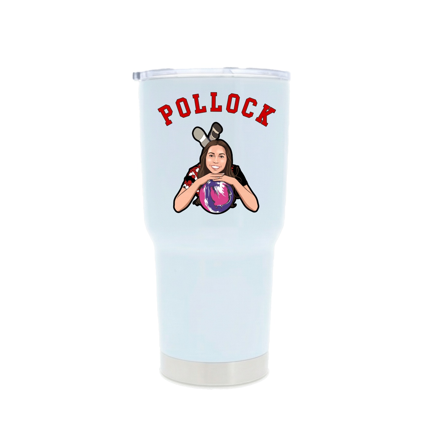 30oz Stainless Steel Tumbler — Shirsey Arch in White