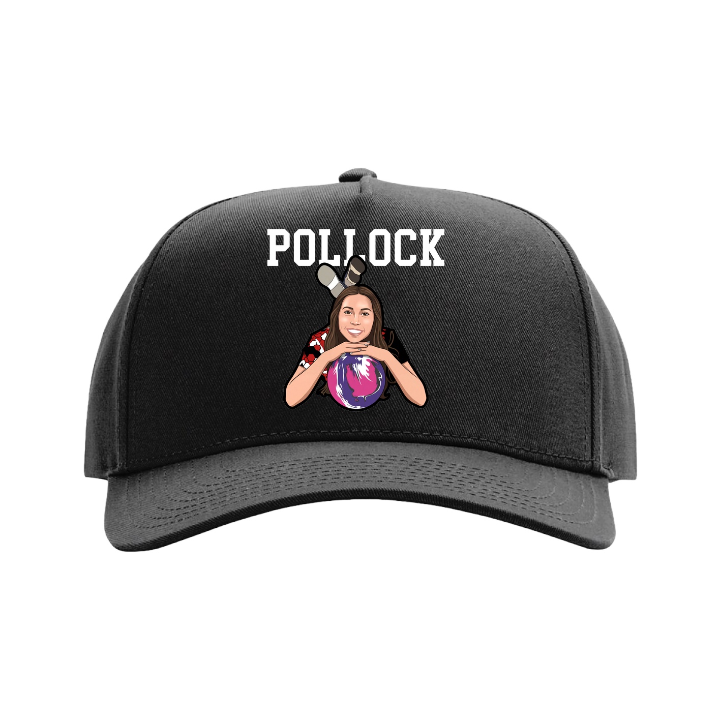 Full Fabric Five-Panel Champ Cap — Shirsey in Black
