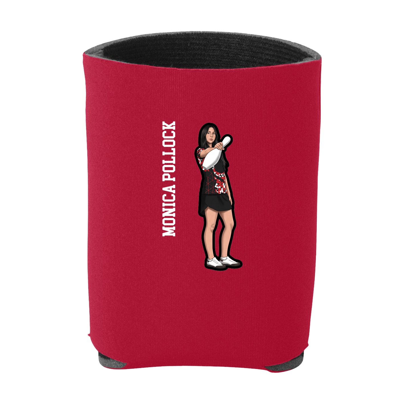 Can Holder — Name Vertical in Red