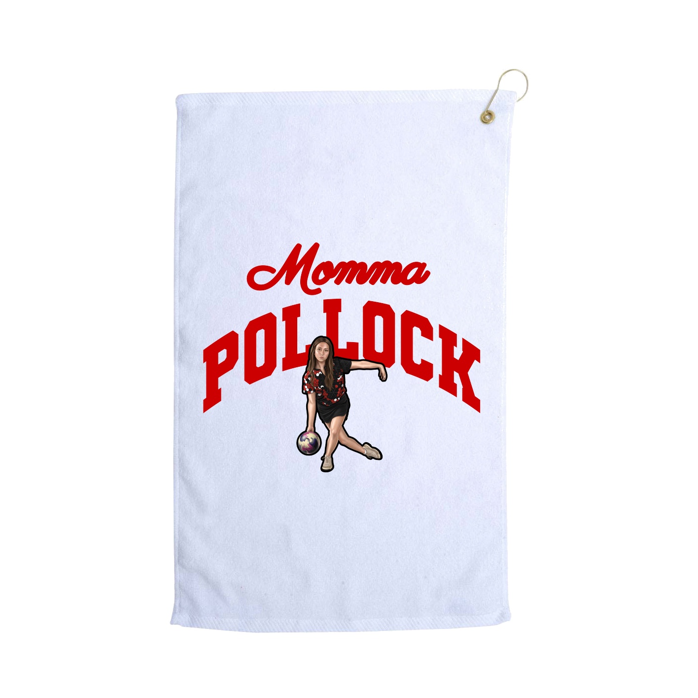 Golf Towel — Mothers Day Arch in White