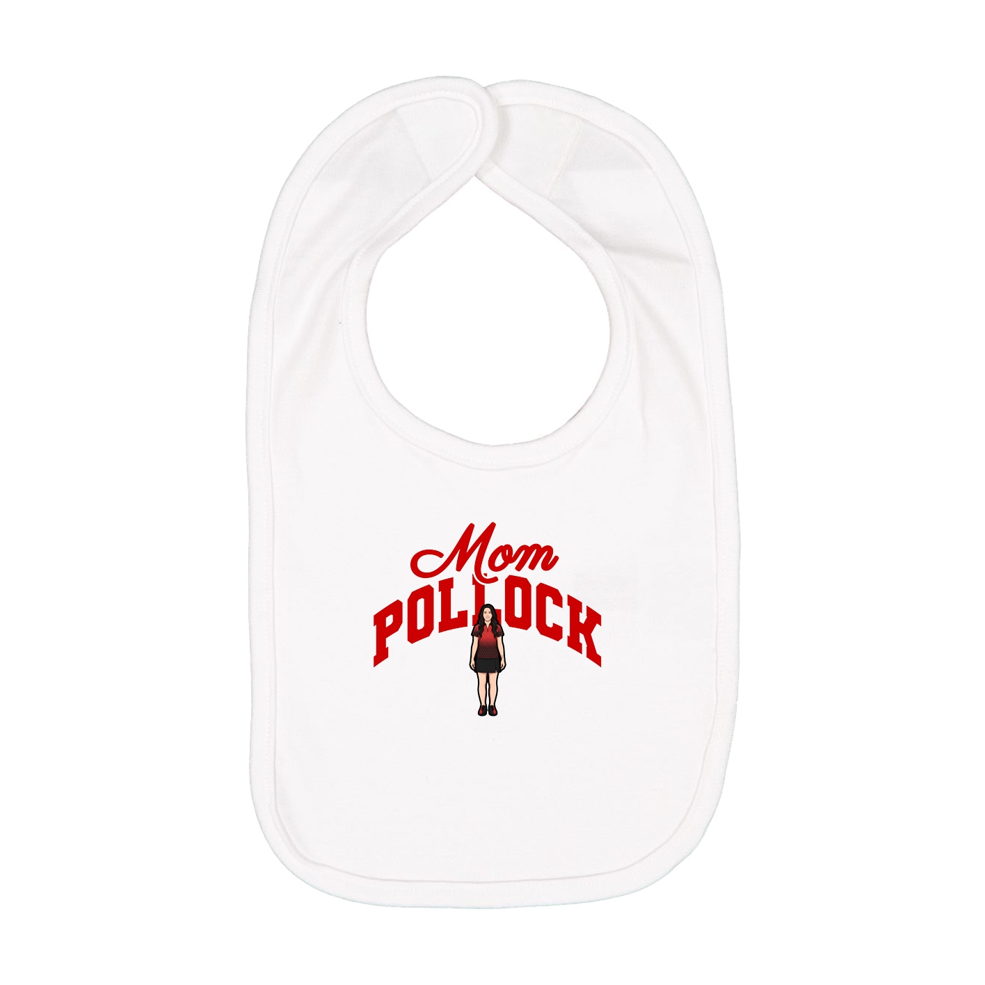 Infant Bib — Mothers Day Arch in White