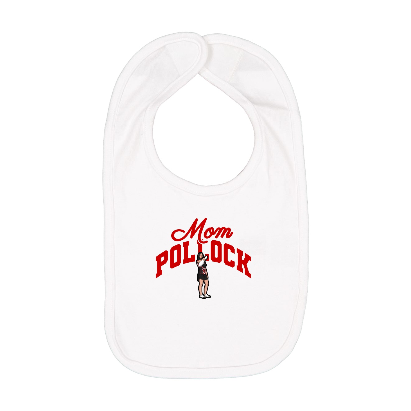 Infant Bib — Mothers Day Arch in White