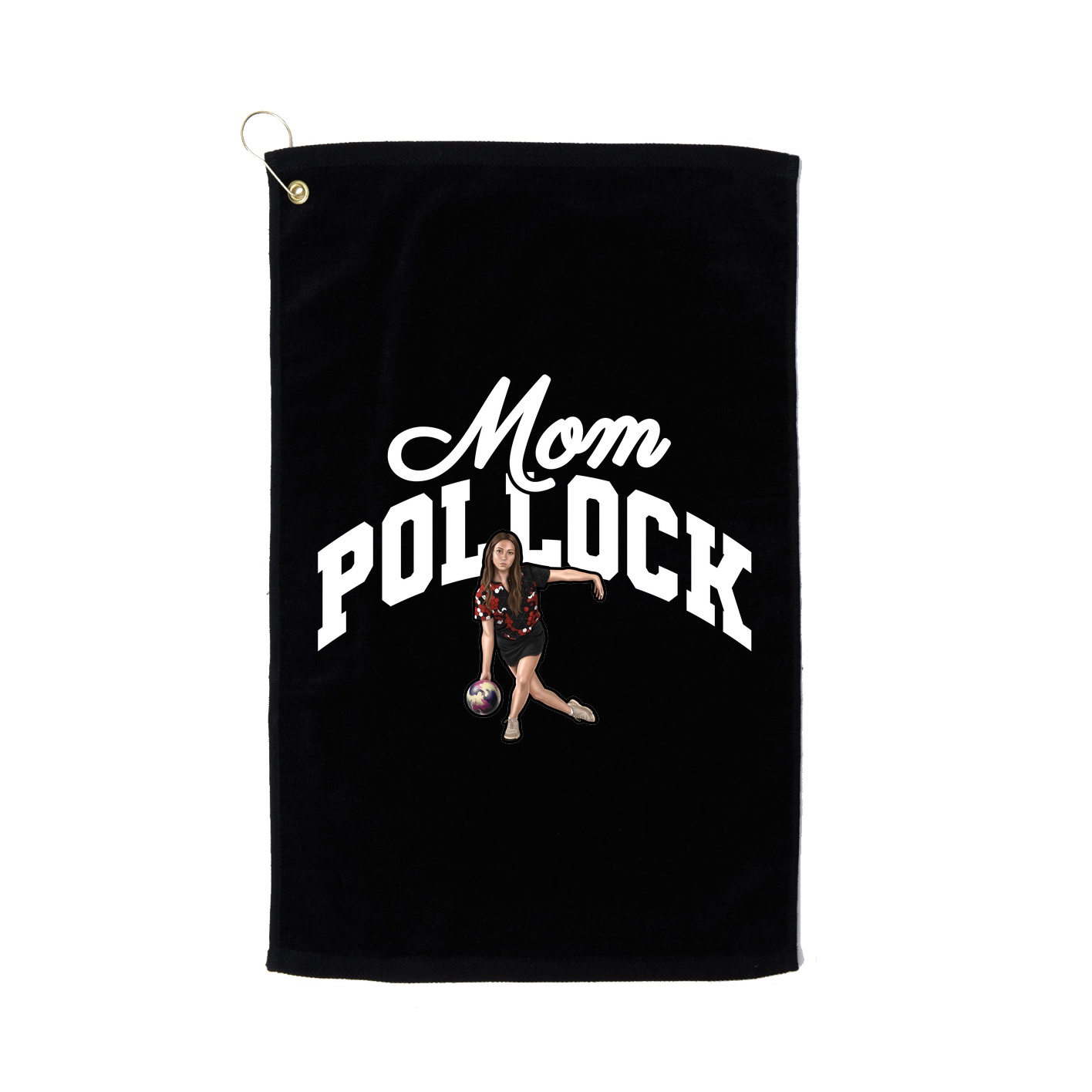 Golf Towel — Mothers Day Arch in Black