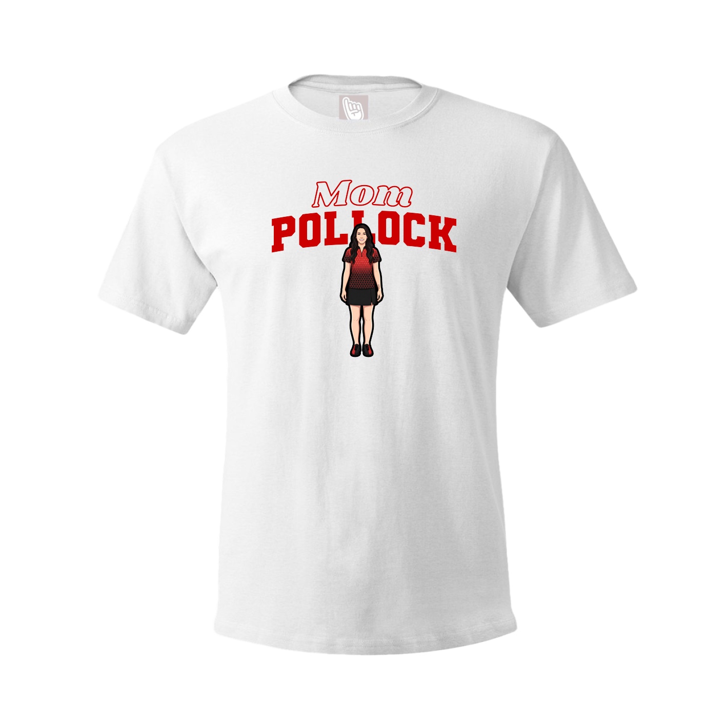 Youth Tee — Mothers Day Block in White