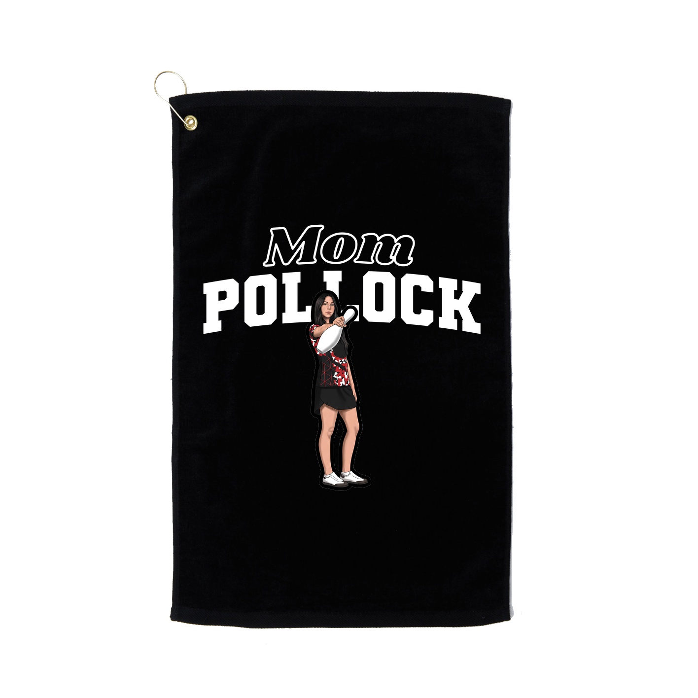 Golf Towel — Mothers Day Block in Black