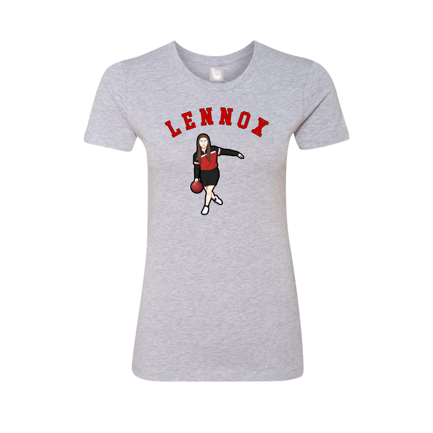 Fitted Women's Tee — Shirsey Arch in Grey