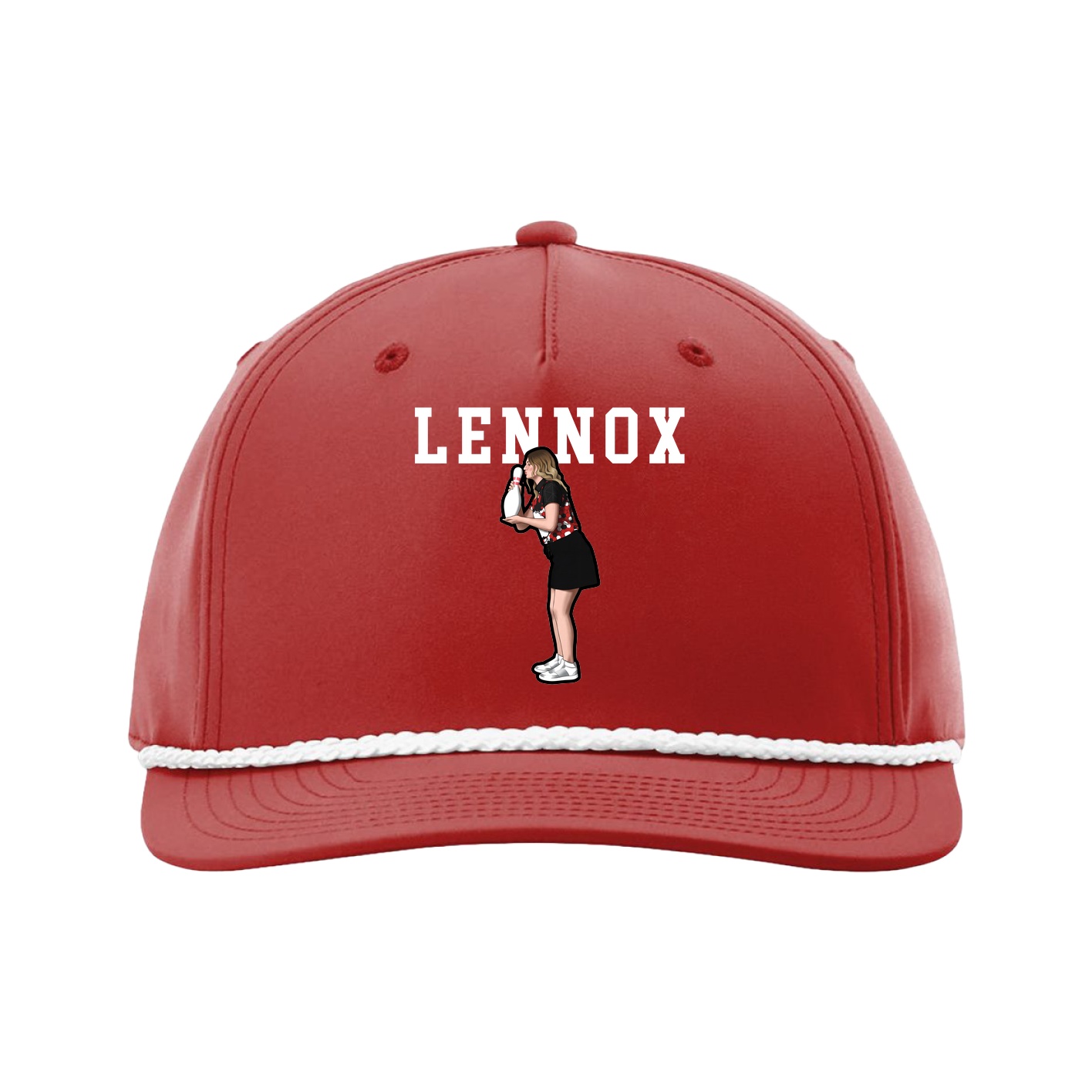 Five-Panel Classic Rope Cap — Shirsey in Red
