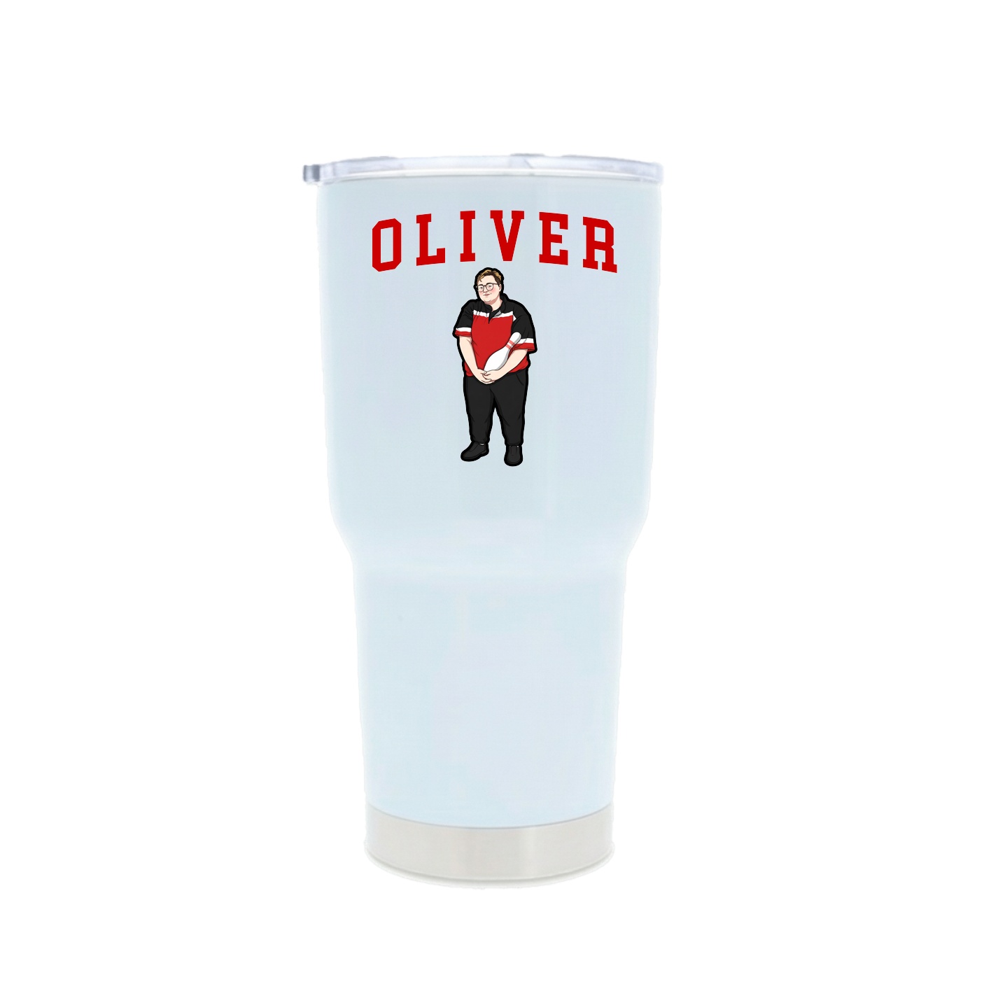 30oz Stainless Steel Tumbler — Shirsey in White