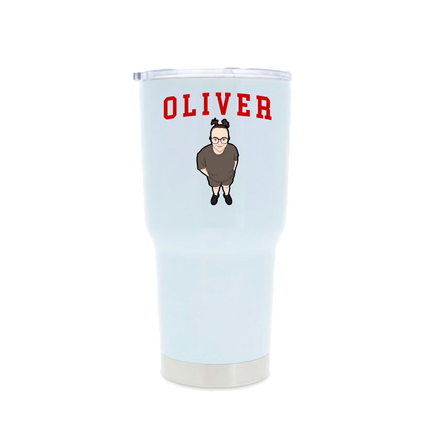 30oz Stainless Steel Tumbler — Shirsey in White