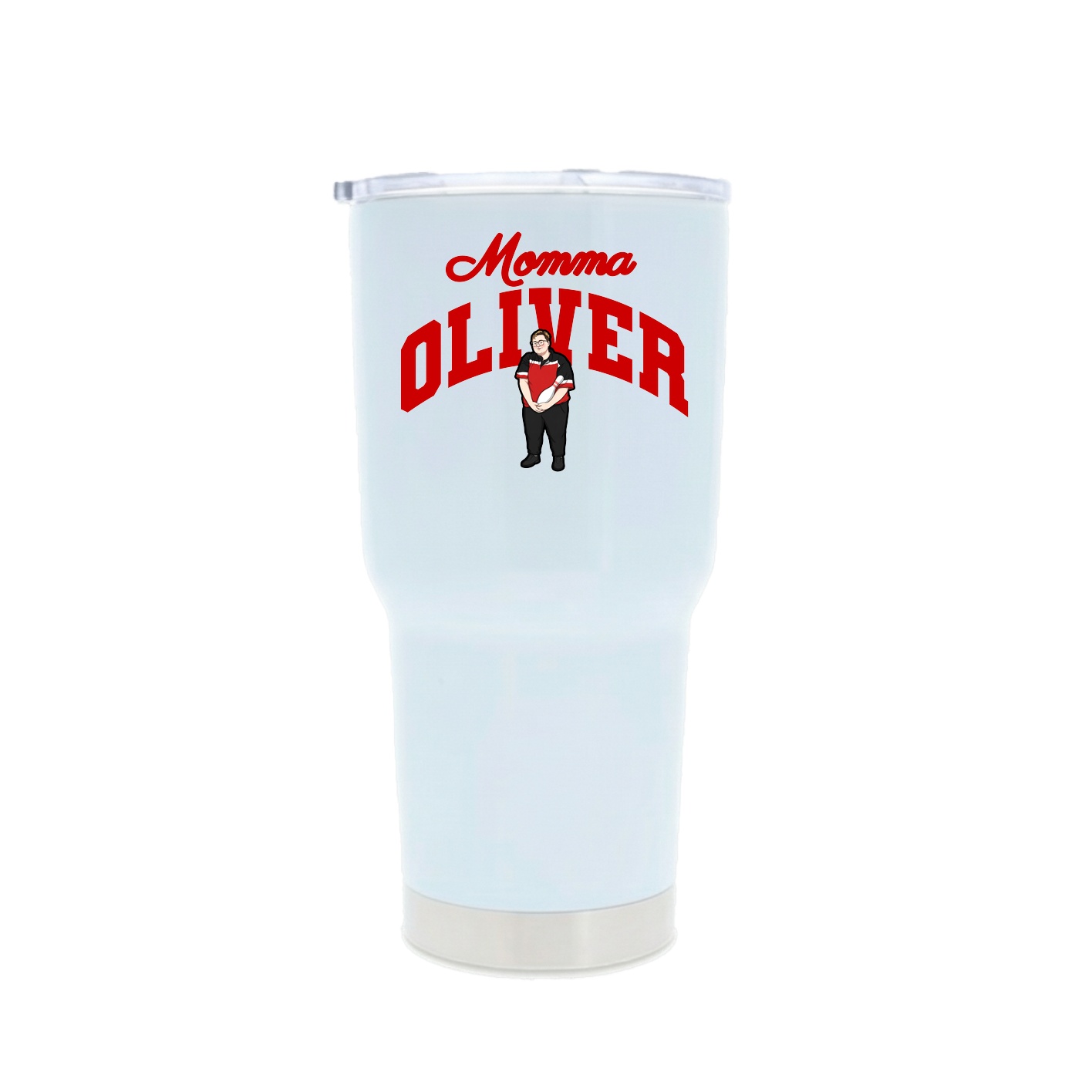 30oz Stainless Steel Tumbler — Mothers Day Arch in White