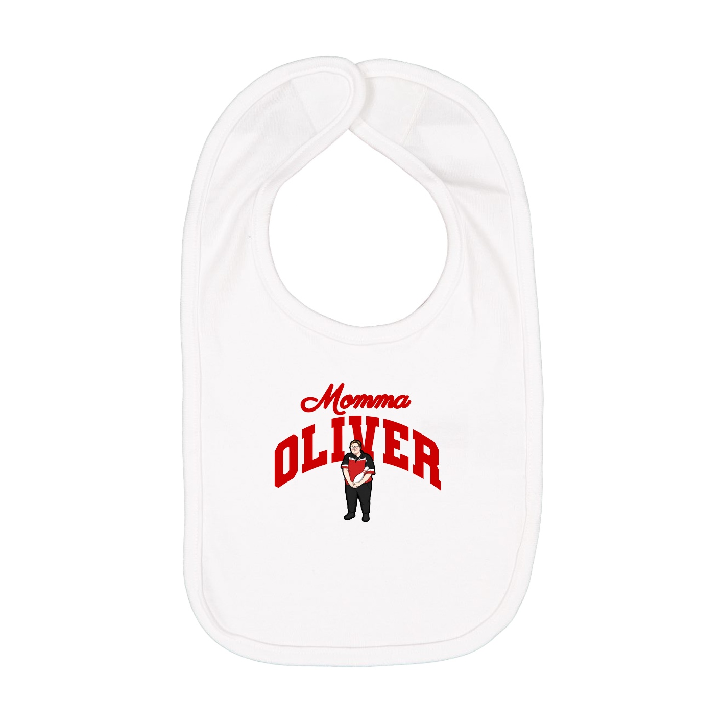 Infant Bib — Mothers Day Arch in White