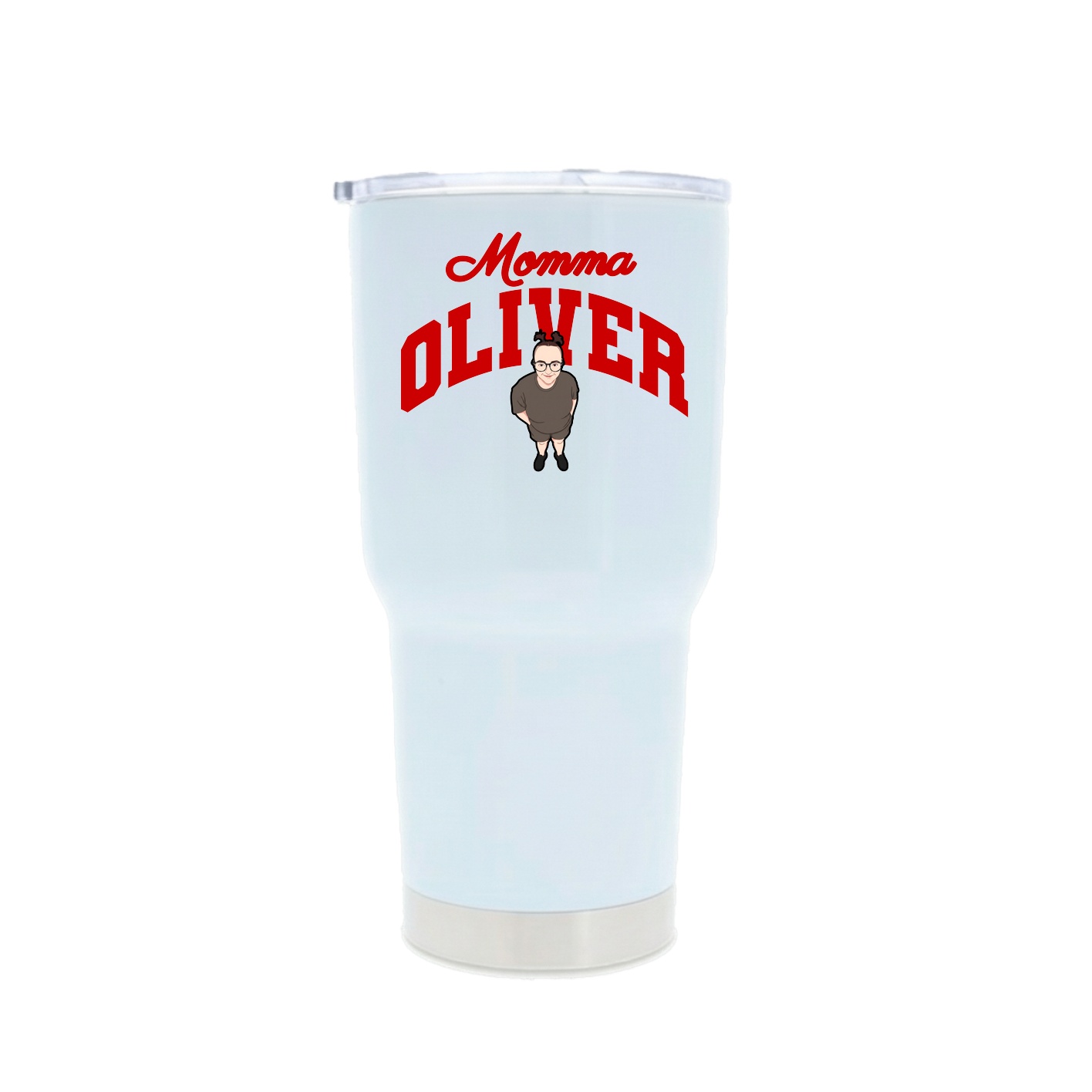 30oz Stainless Steel Tumbler — Mothers Day Arch in White