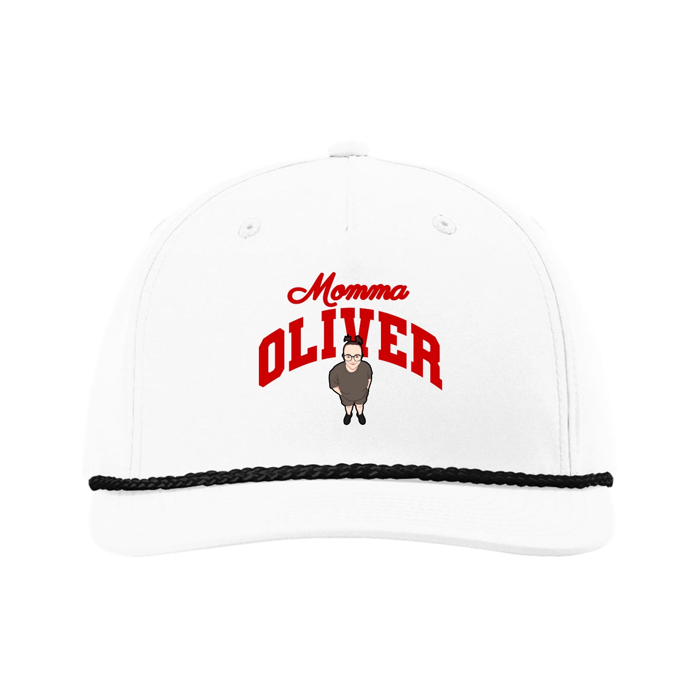 Five-Panel Classic Rope Cap — Mothers Day Arch in White