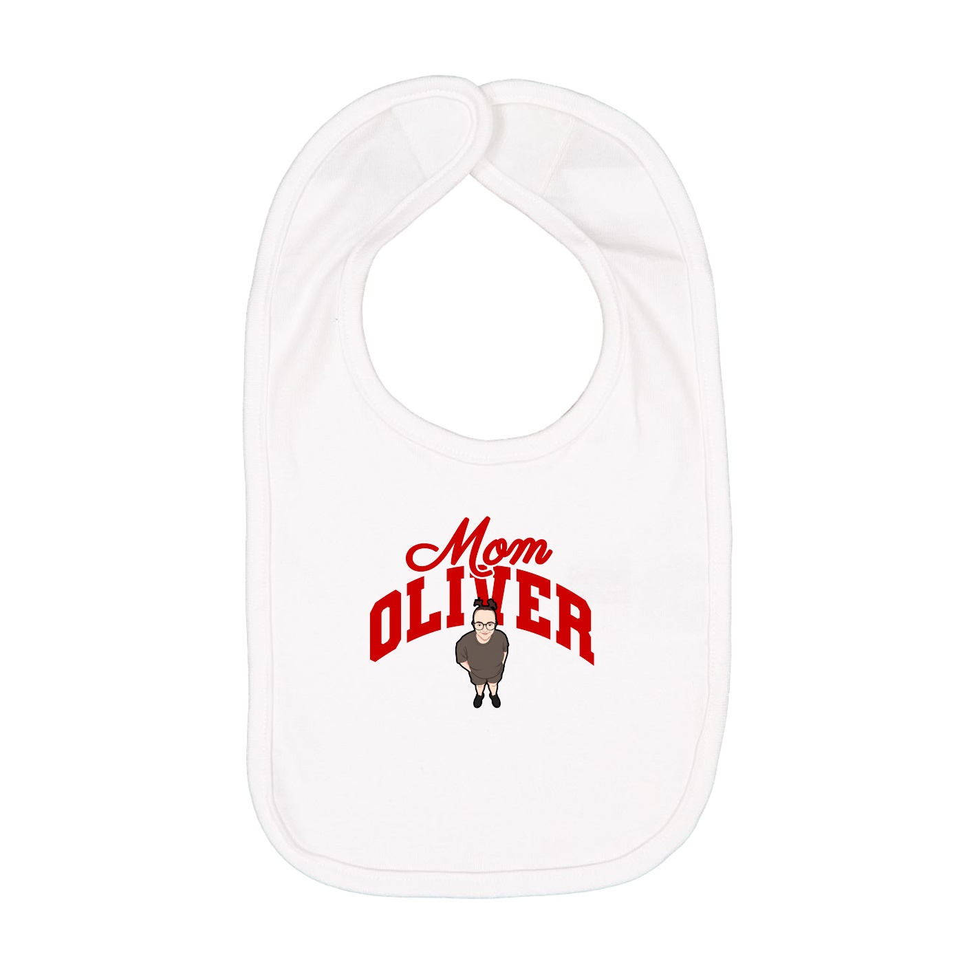 Infant Bib — Mothers Day Arch in White