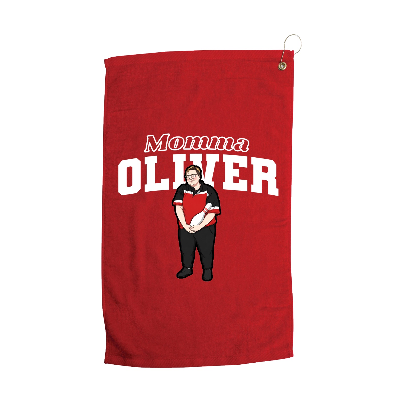 Golf Towel — Mothers Day Block in Red