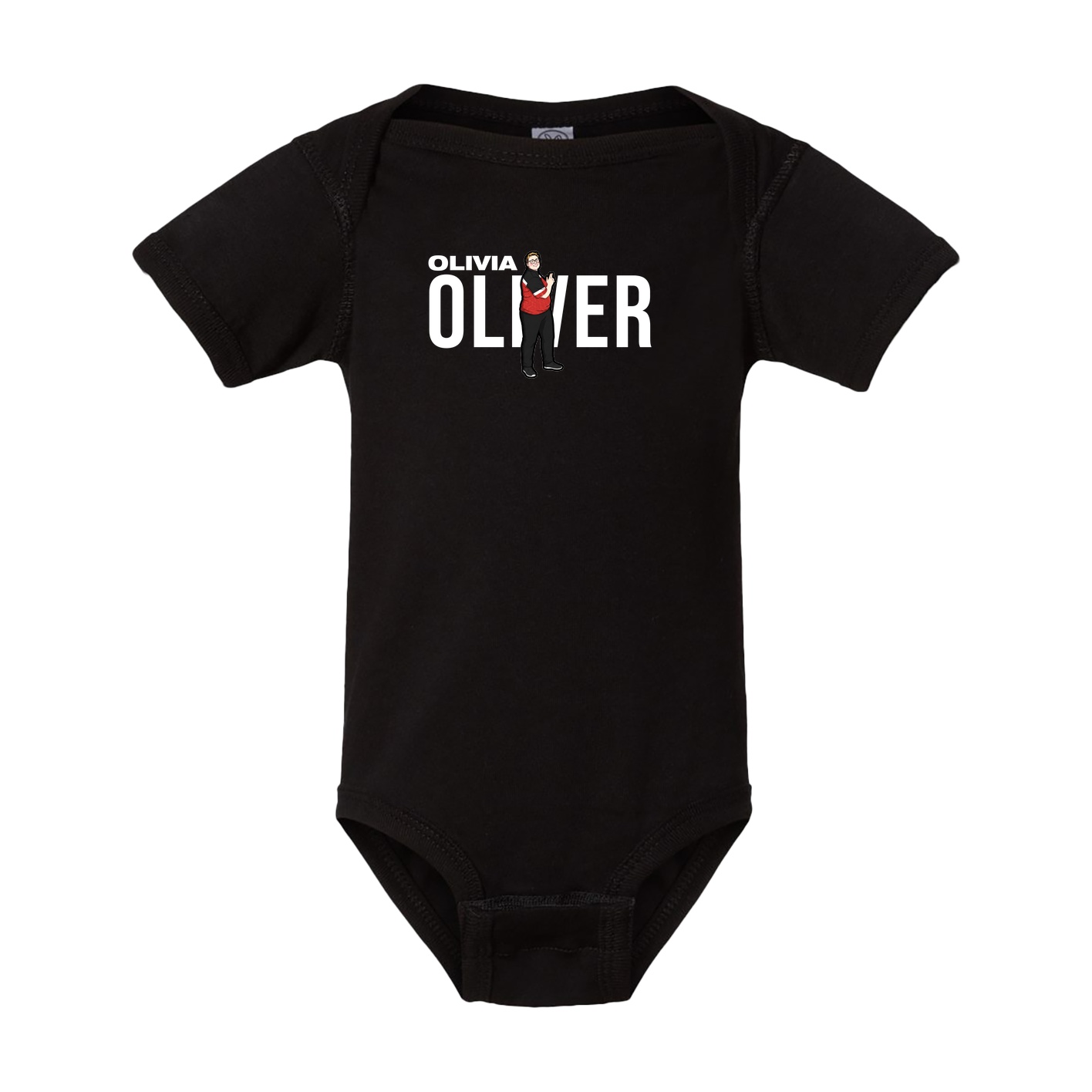 Baby Onesie — Player Name in Black