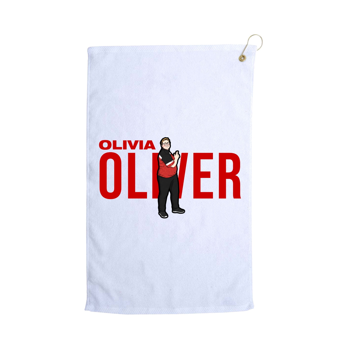 Golf Towel — Player Name in White