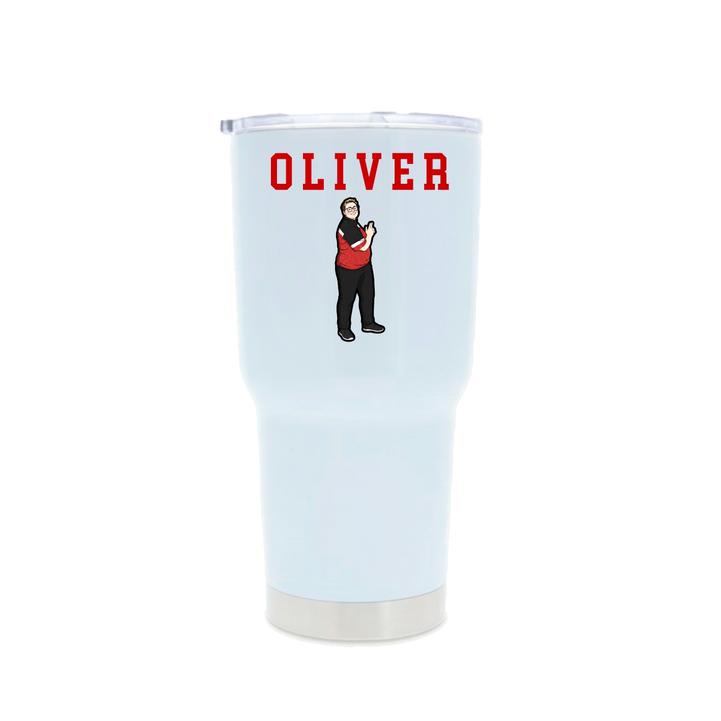 30oz Stainless Steel Tumbler — Shirsey in White