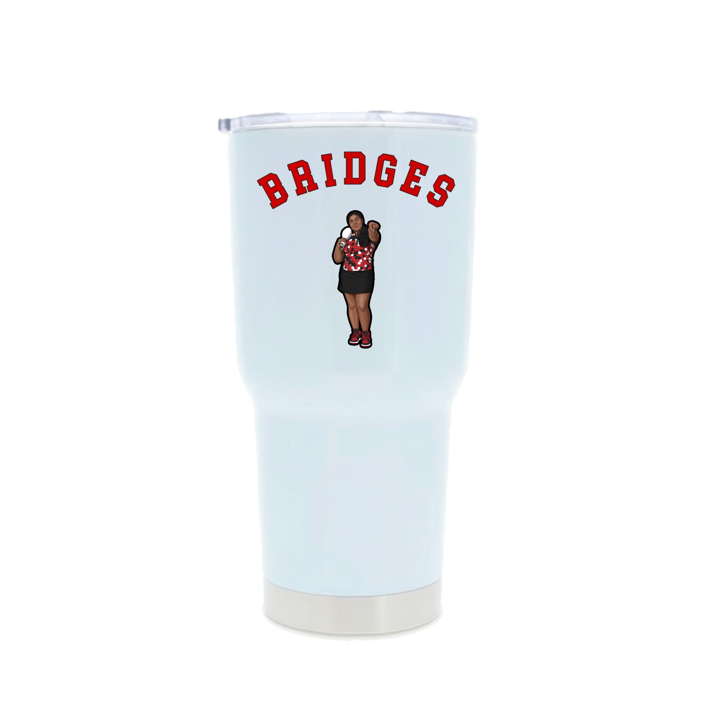 30oz Stainless Steel Tumbler — Shirsey Arch in White