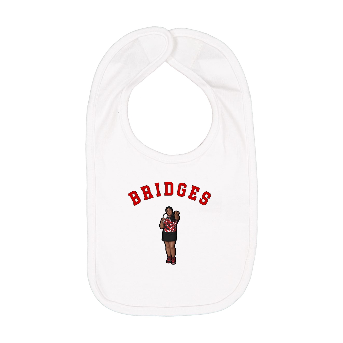 Infant Bib — Shirsey Arch in White