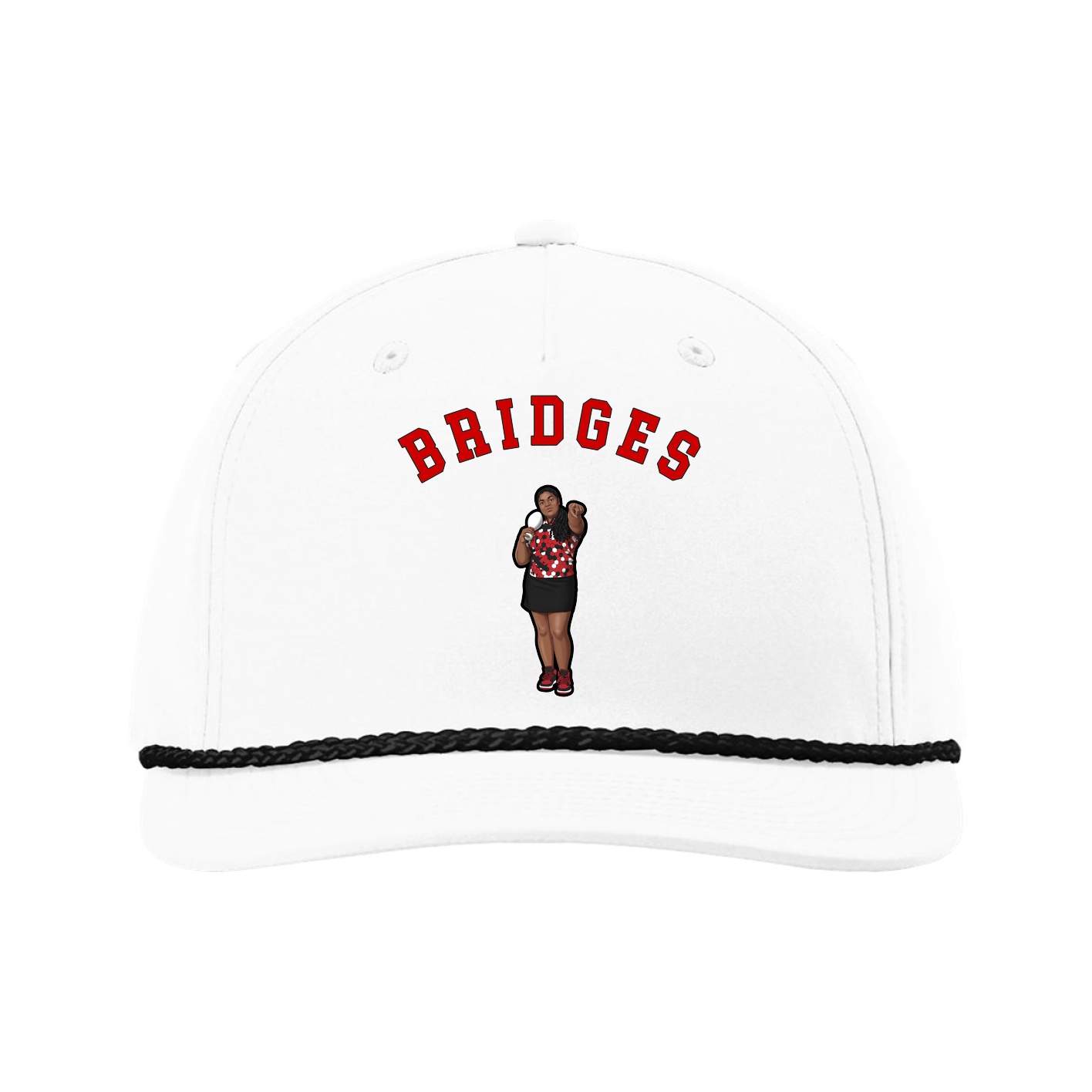 Five-Panel Classic Rope Cap — Shirsey Arch in White