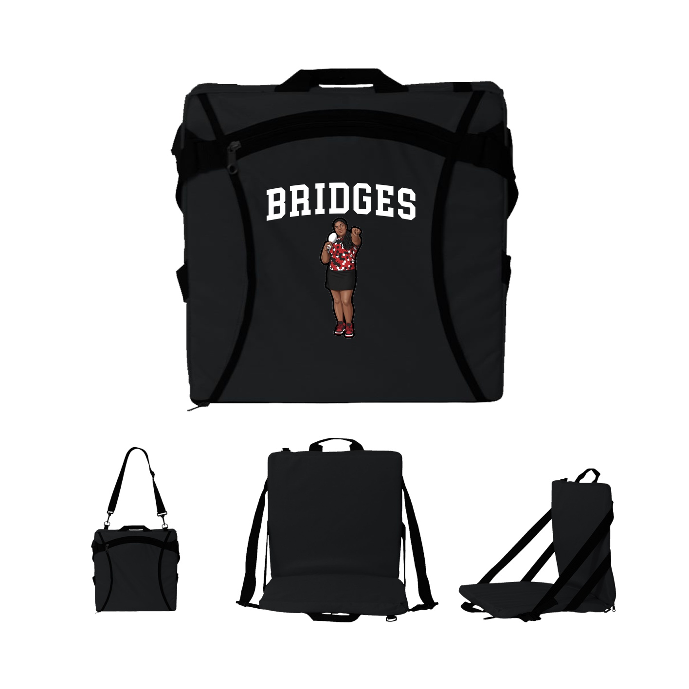 Folding Stadium Seat — Shirsey in Black