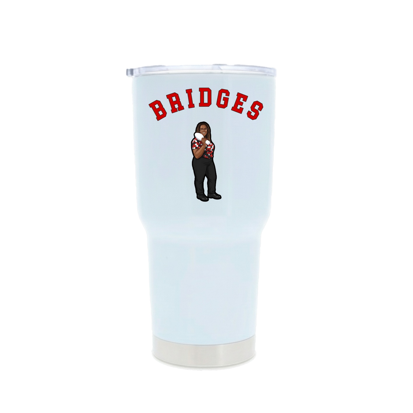 30oz Stainless Steel Tumbler — Shirsey Arch in White
