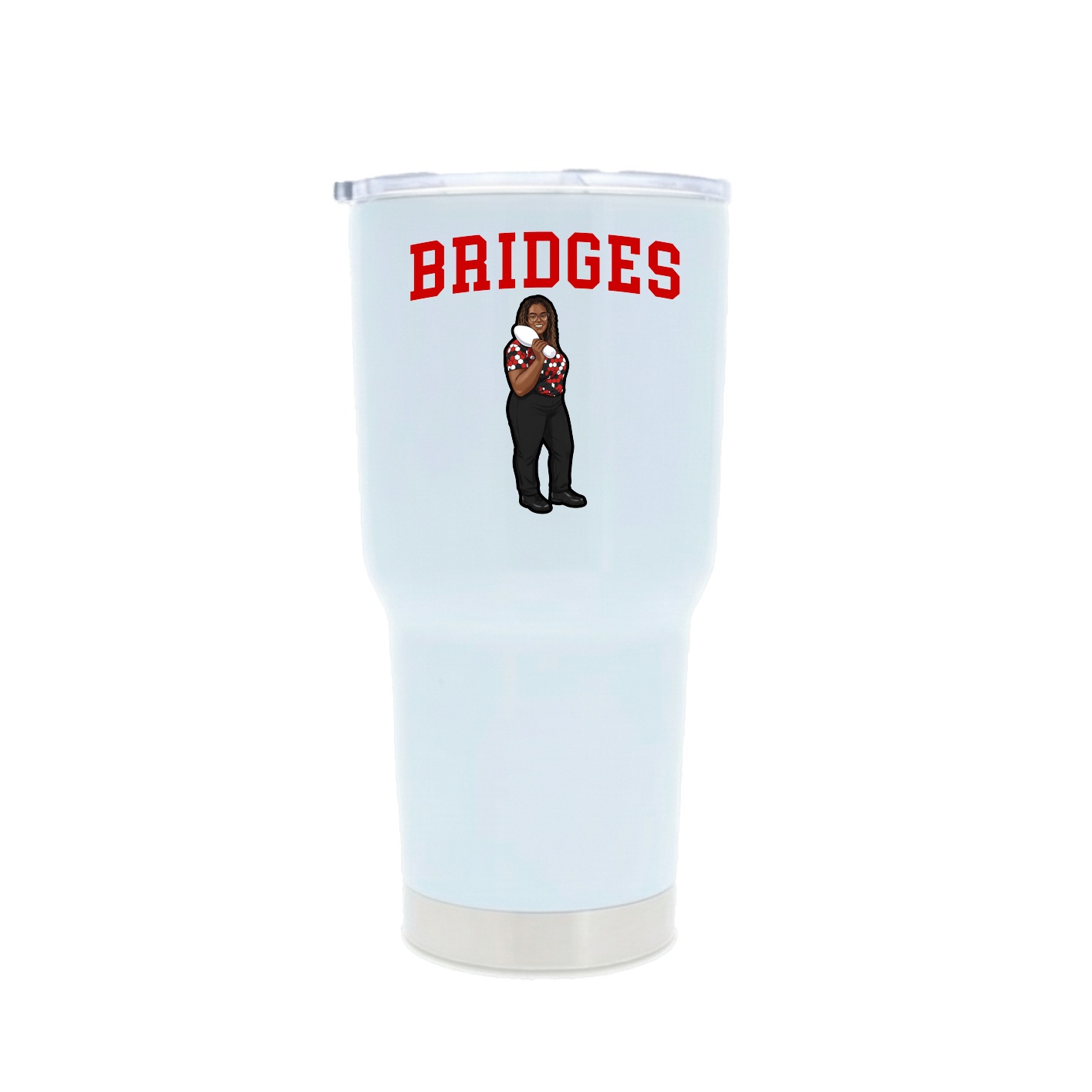 30oz Stainless Steel Tumbler — Shirsey in White
