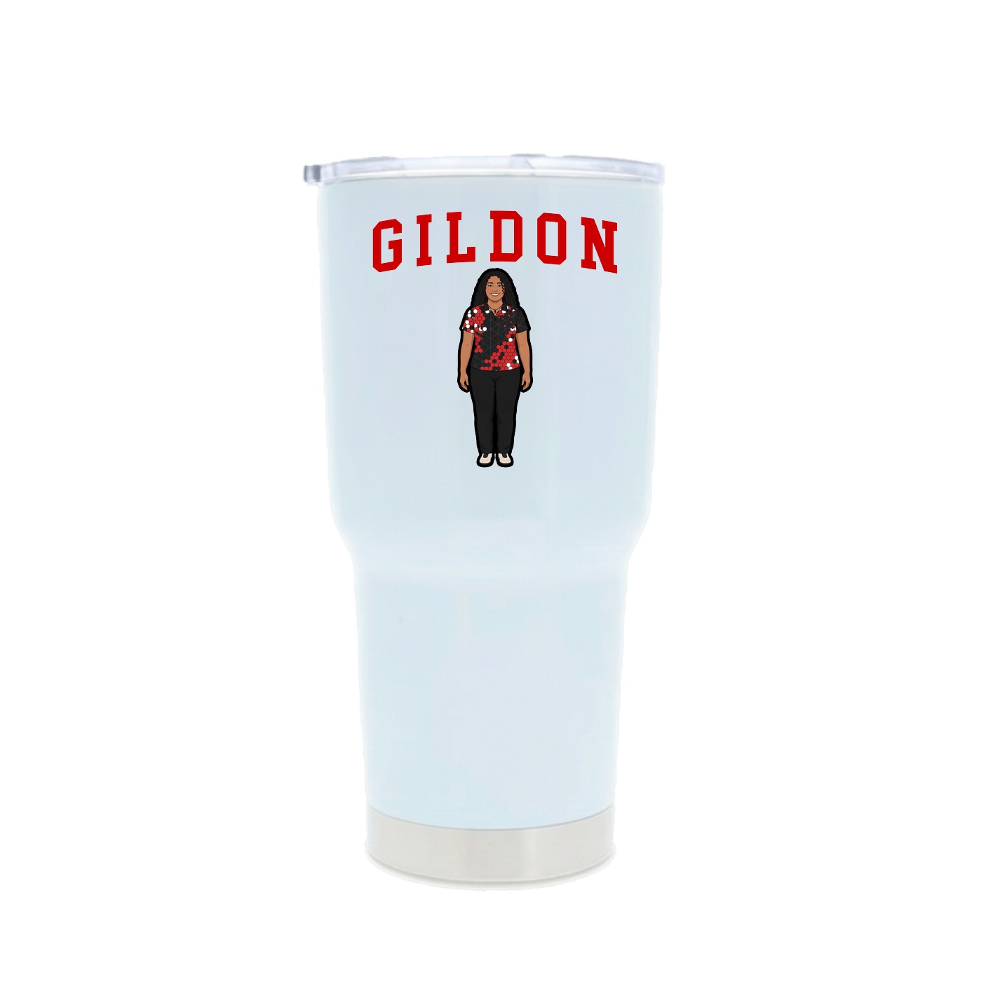 30oz Stainless Steel Tumbler — Shirsey in White