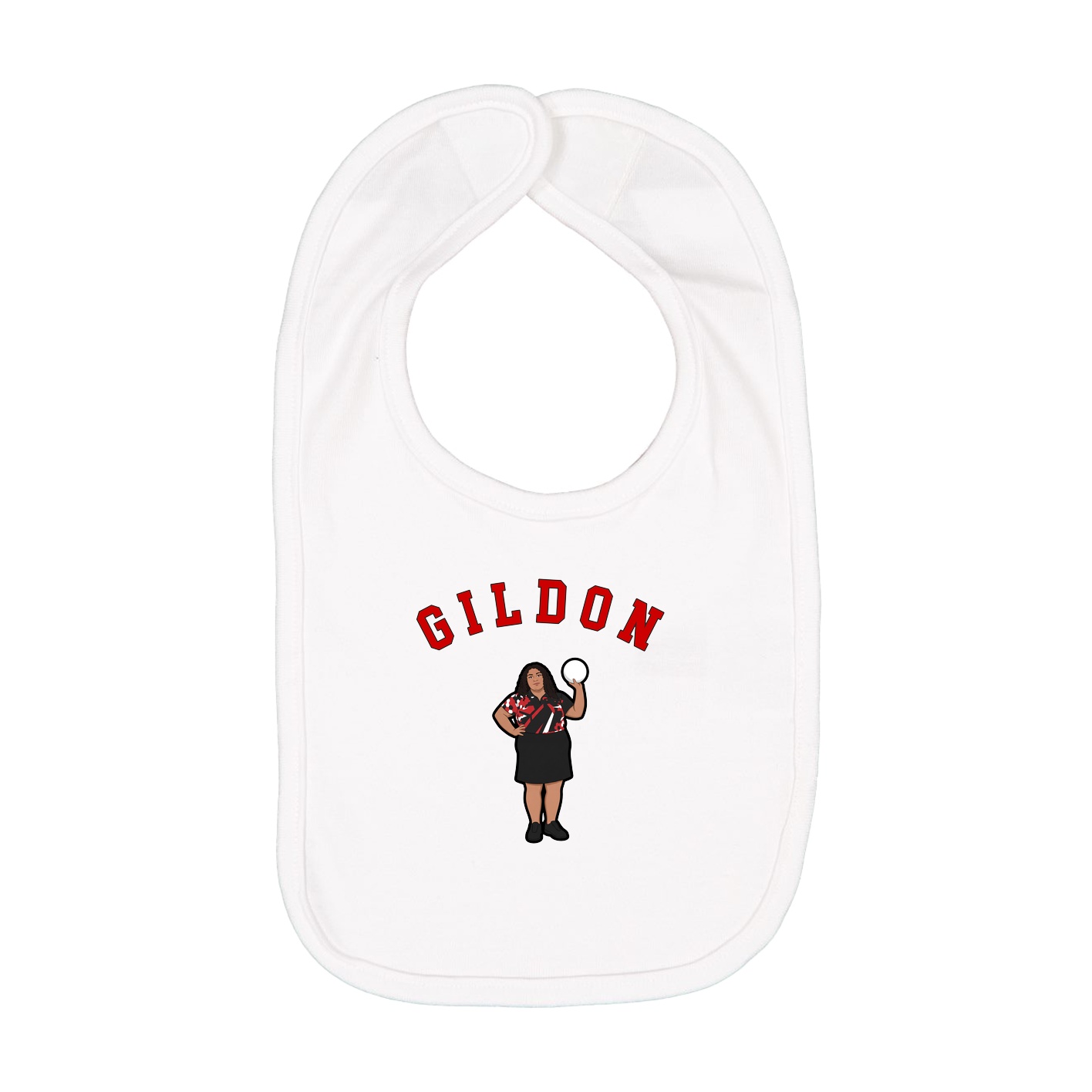 Infant Bib — Shirsey Arch in White