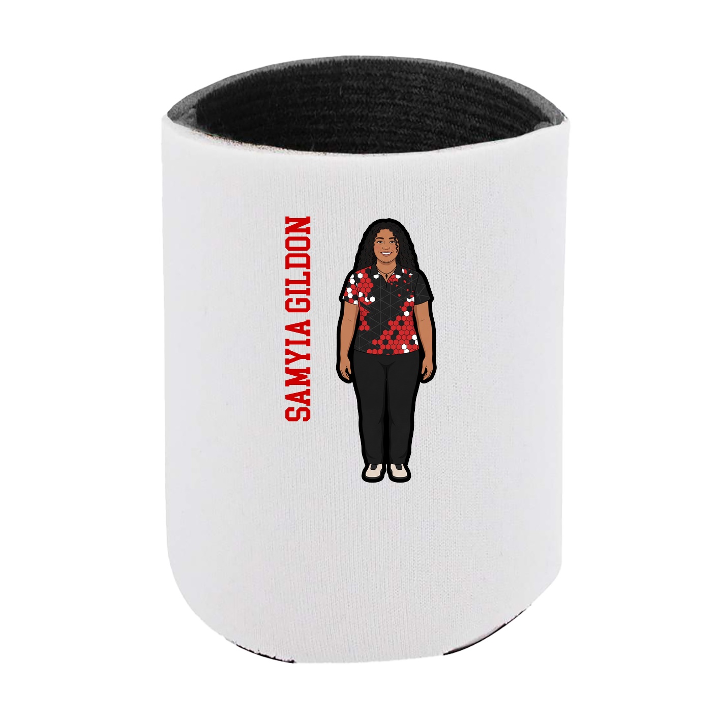 Can Holder — Name Vertical in White