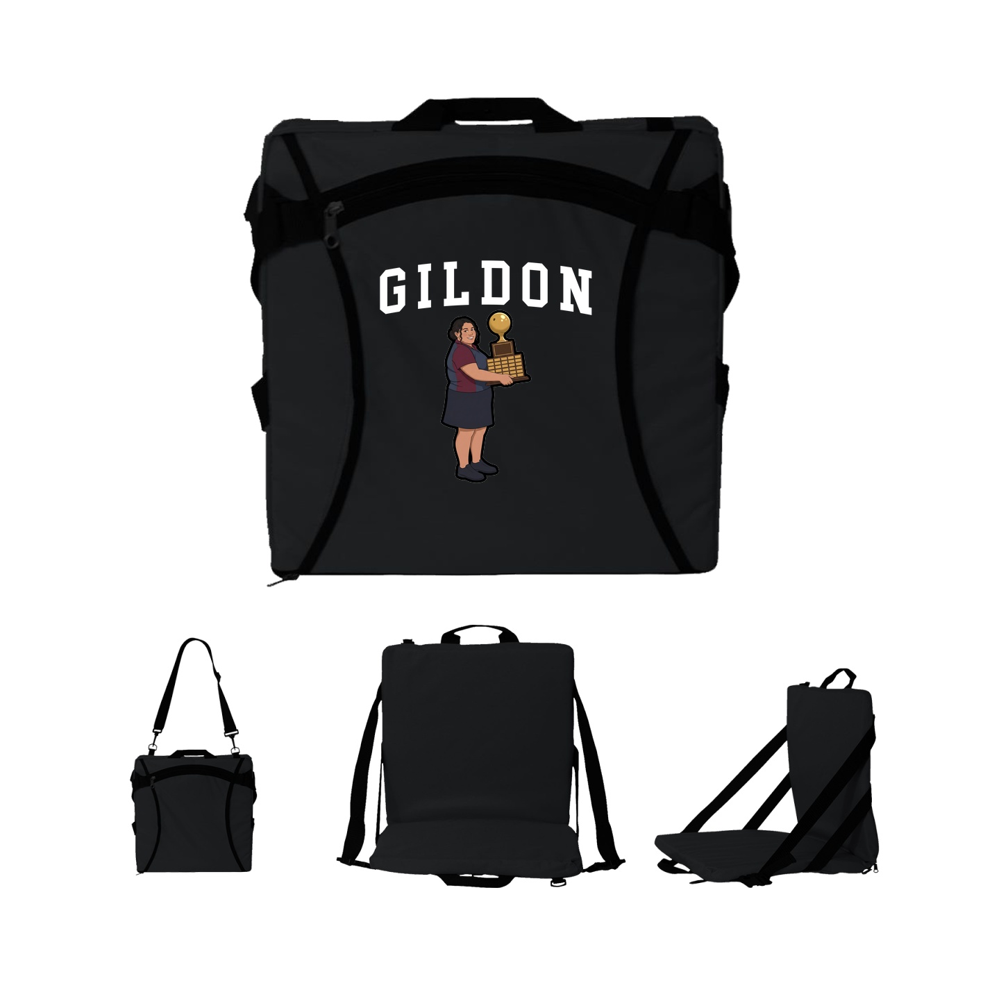 Folding Stadium Seat — Shirsey in Black