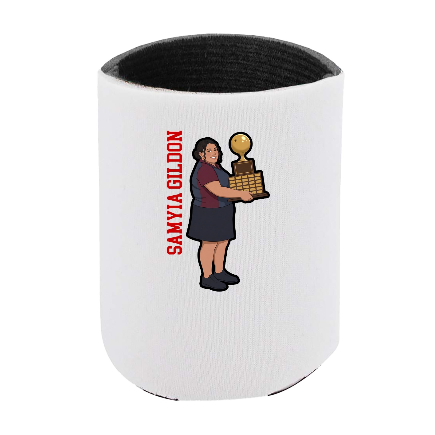 Can Holder — Name Vertical in White