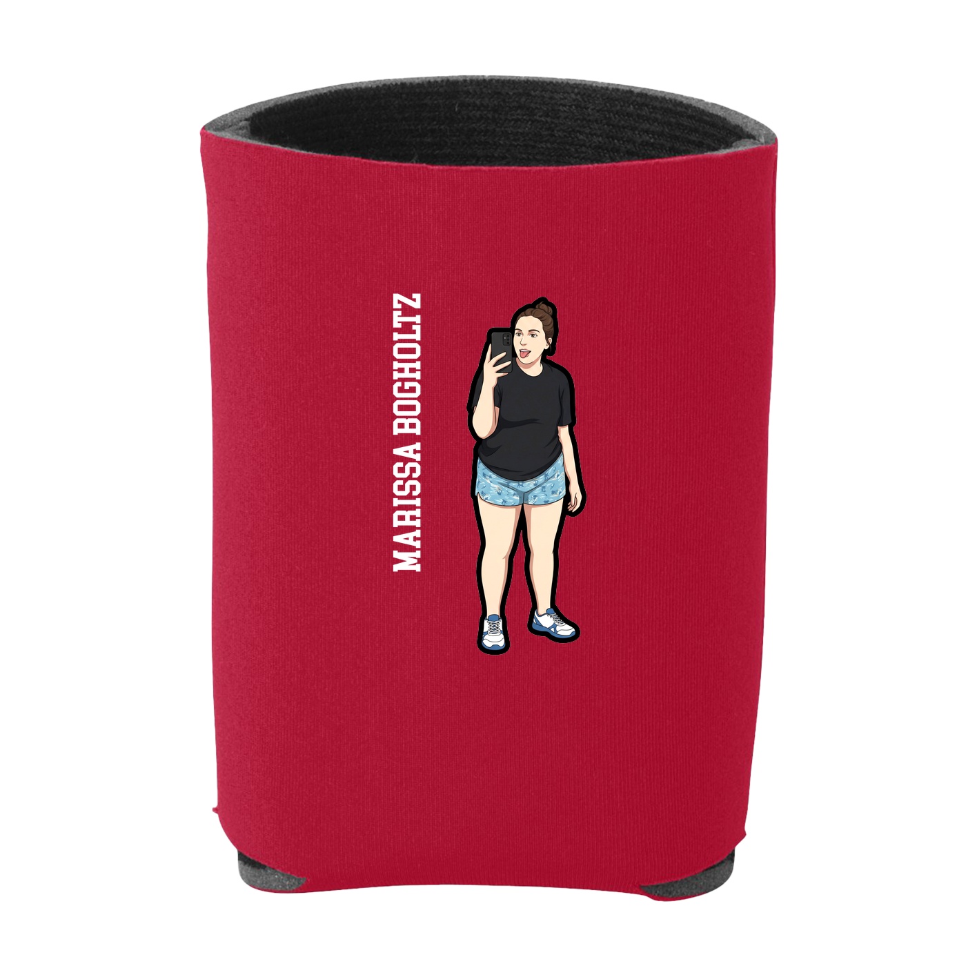Can Holder — Name Vertical in Red