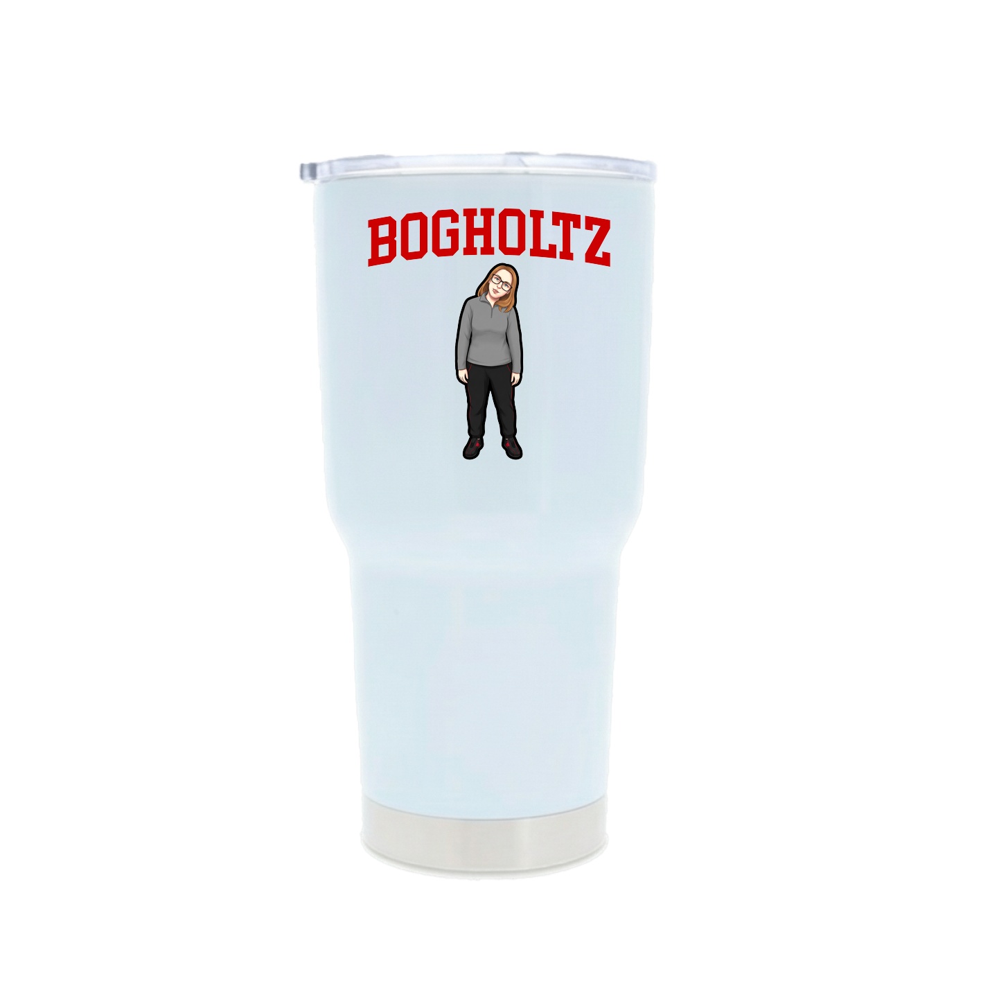30oz Stainless Steel Tumbler — Shirsey in White