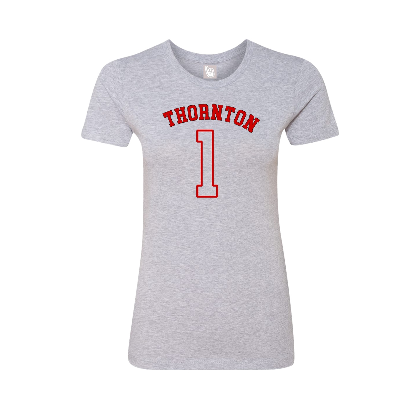 Fitted Women's Tee — Shirsey Arch in Grey