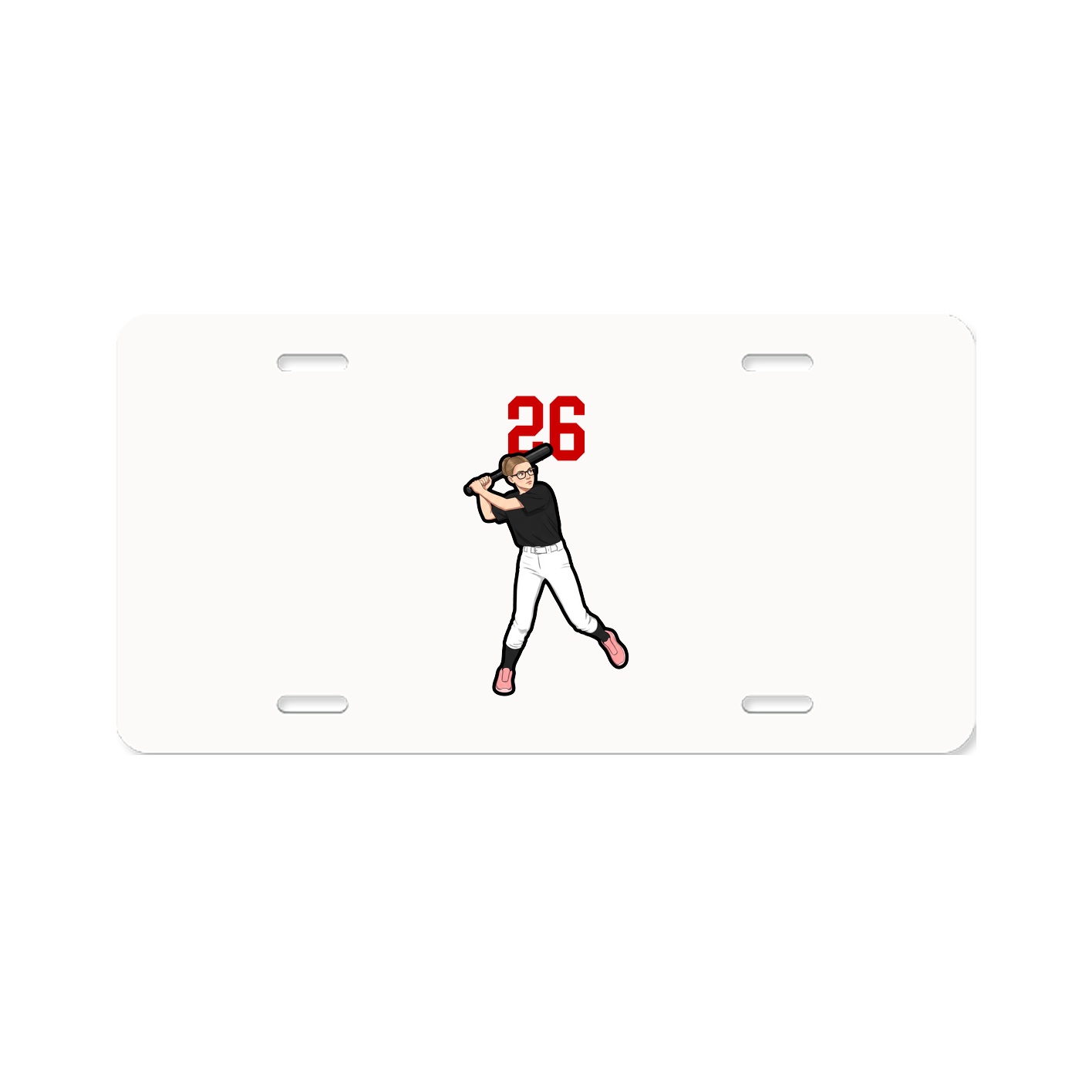 License Plate — Number Top in Classic